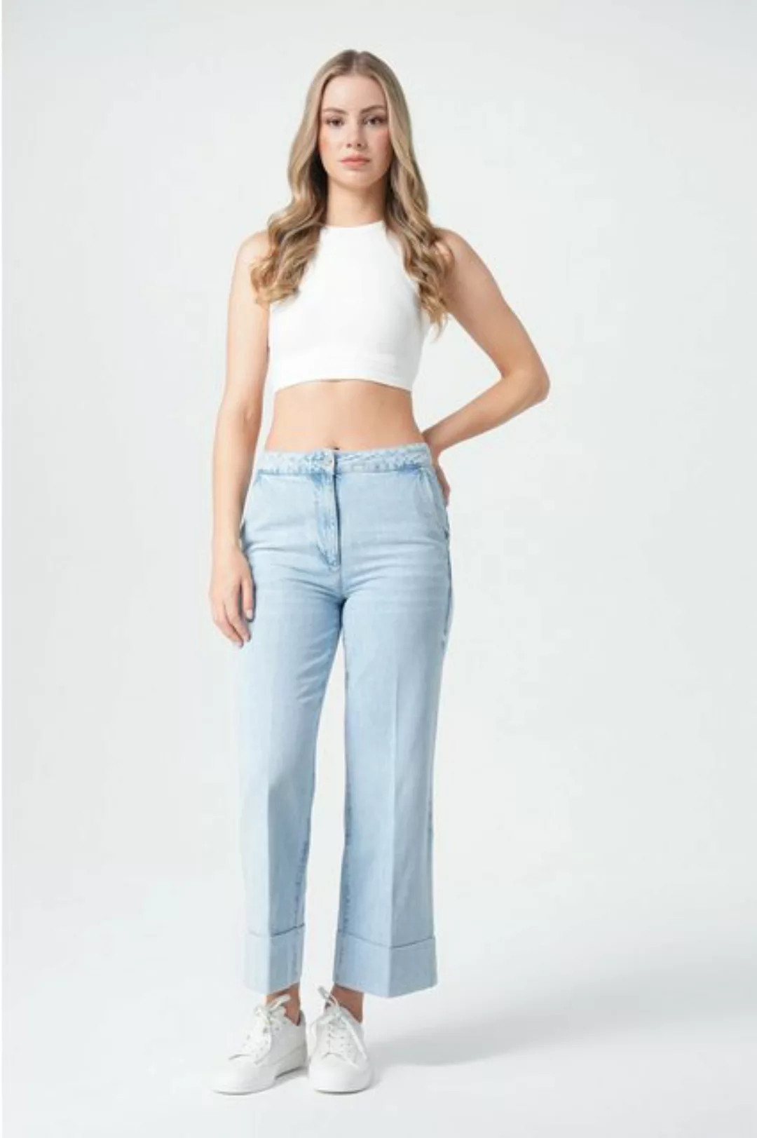 Miracle of Denim 5-Pocket-Jeans Nele Wide Leg (1-tlg) günstig online kaufen