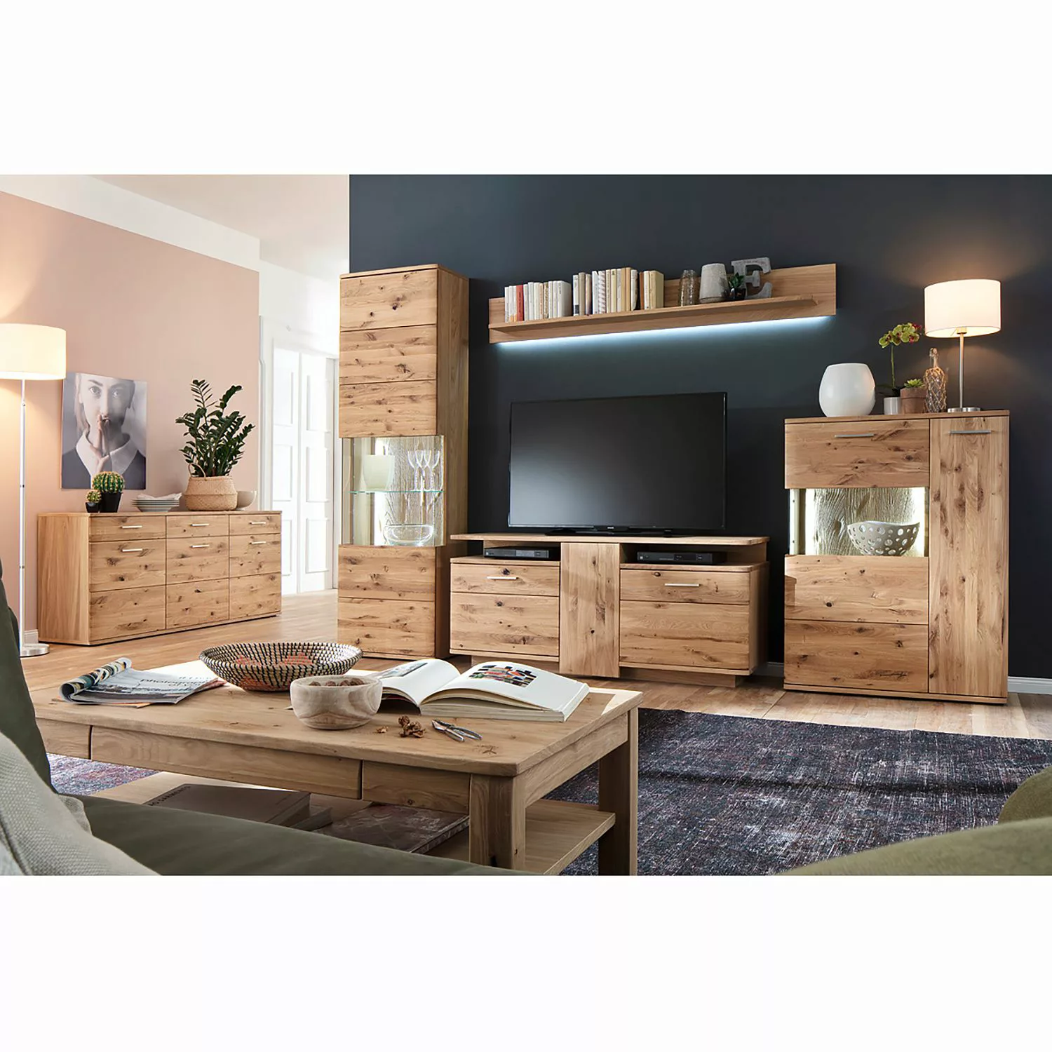 MCA furniture Vitrine Vitrine Santori, Türanschlag rechts günstig online kaufen