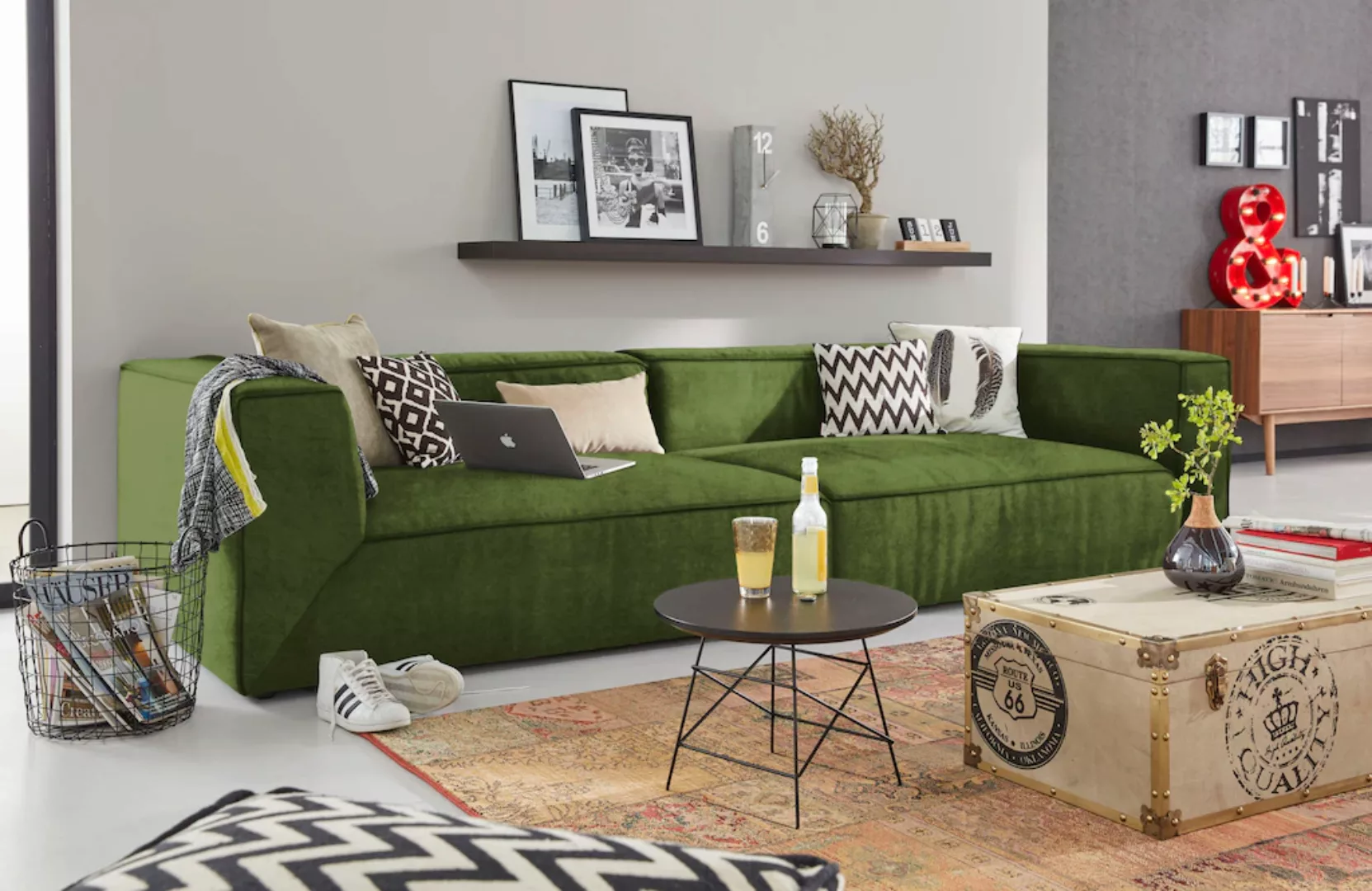 TOM TAILOR HOME Big-Sofa "BIG CUBE", in 2 Breiten, wahlweise mit Sitztiefen günstig online kaufen