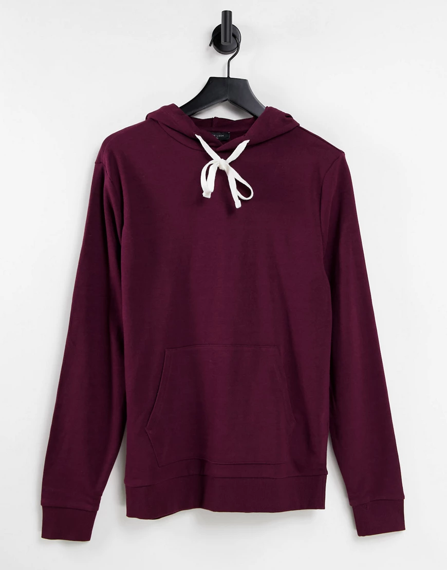 New Look – Burgunderroter Kapuzenpullover günstig online kaufen