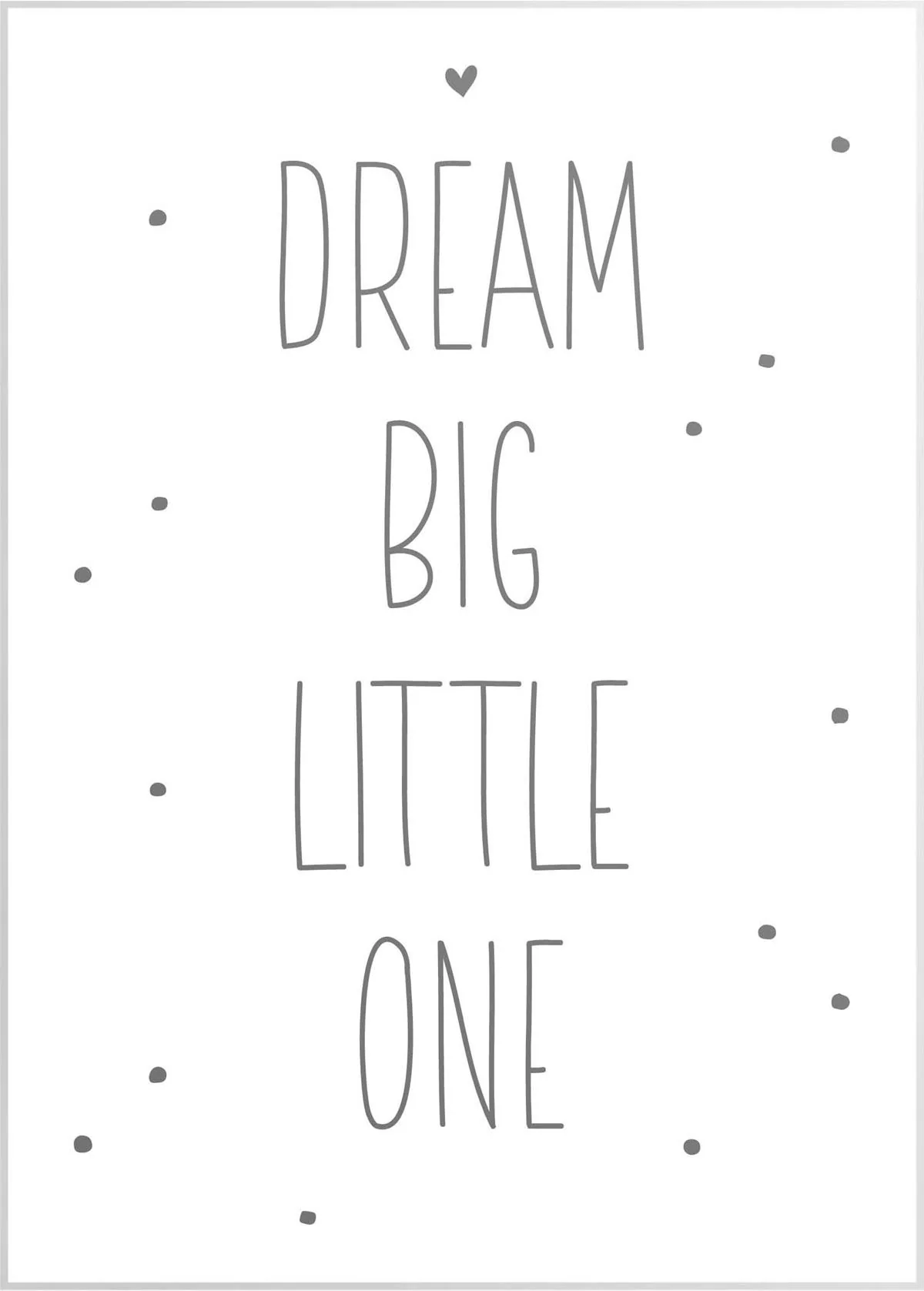 Reinders Wandbild "Slim Frame White 50x70 Dream Big Little One" günstig online kaufen