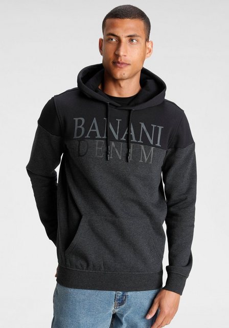 Bruno Banani Kapuzensweatshirt Langarm, bedruckt und meliert, aus Baumwollm günstig online kaufen