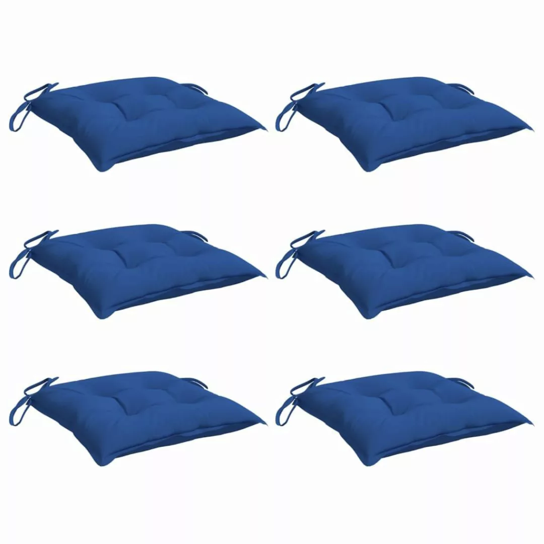 vidaXL Sitzauflage Palettenkissen 6 Stk. Blau günstig online kaufen