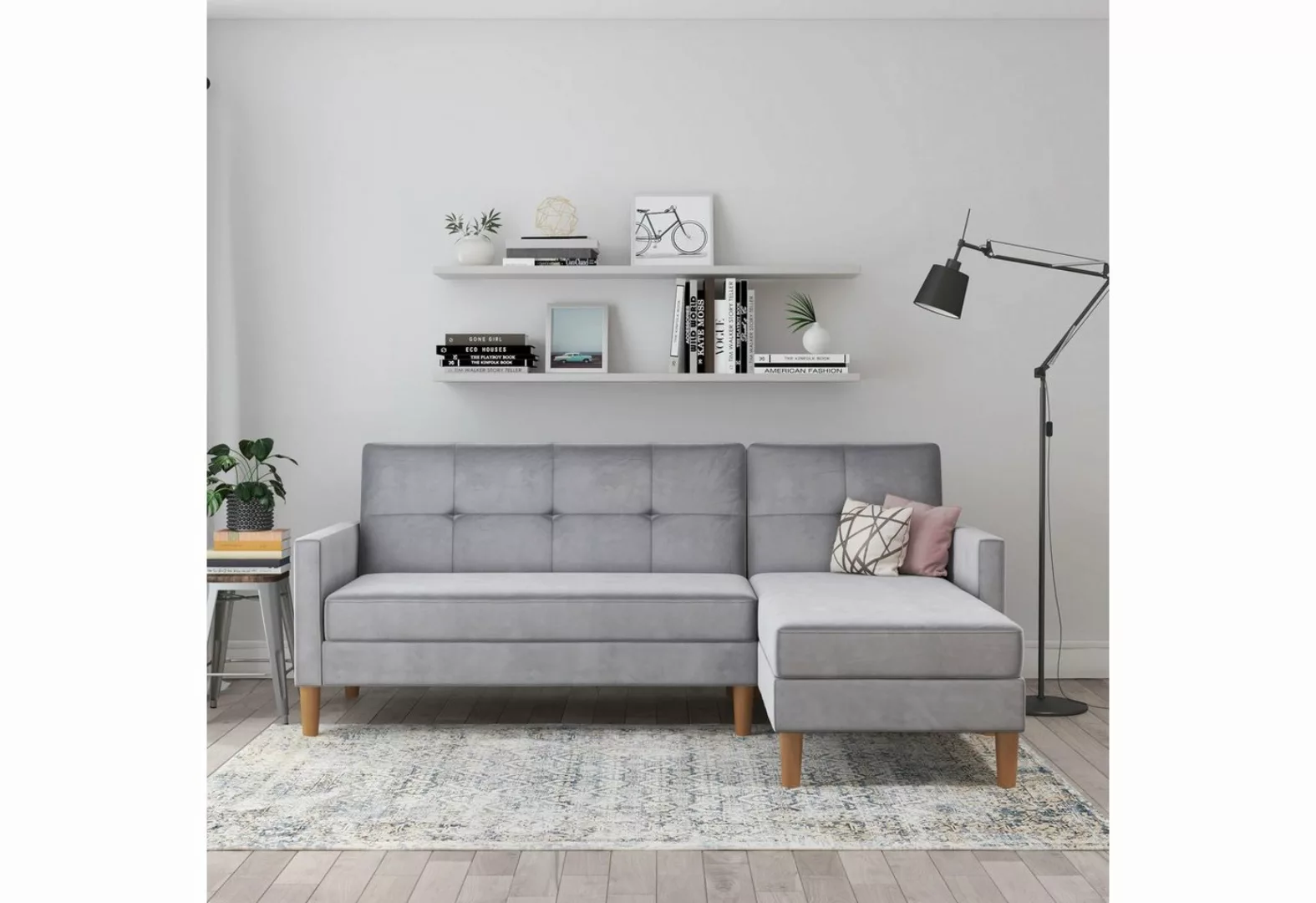 Dorel Home Ecksofa "Lilly, L-Form,", mit Bett-Funktion, Recamiere beidseiti günstig online kaufen