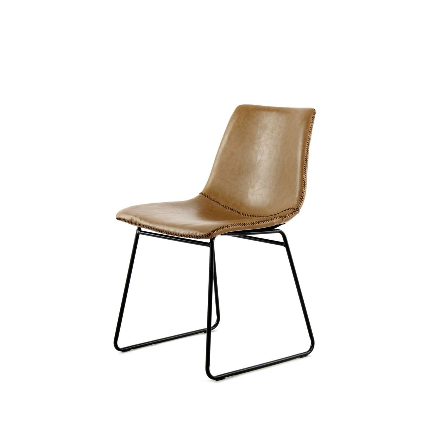 MeGusta Moderner Stuhl 2er-Set Braun Polsterstuhl Esszimmerstuhl Frieda günstig online kaufen