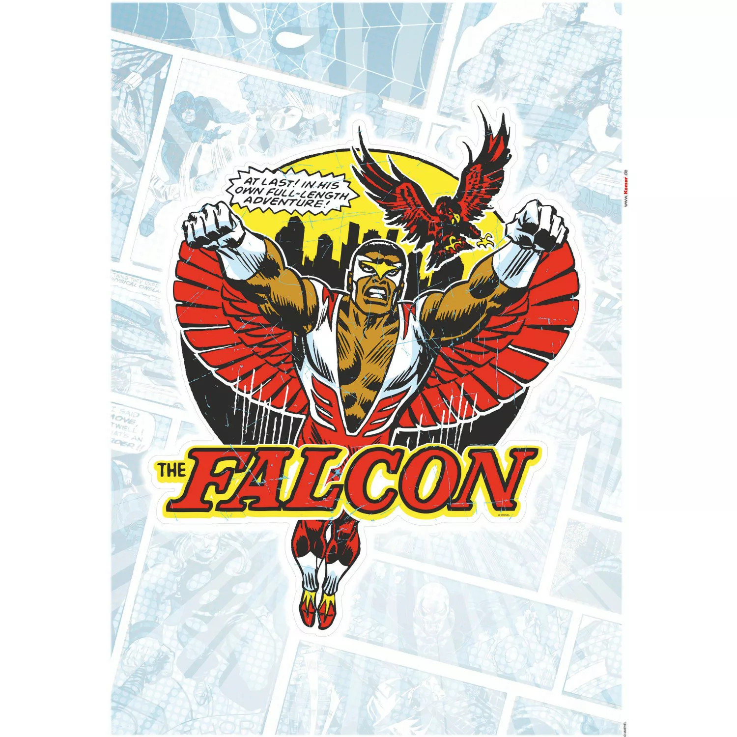 Komar Wandtattoo "Falcon Gold Comic Classic - Größe 50 x 70 cm", (1 St.), s günstig online kaufen