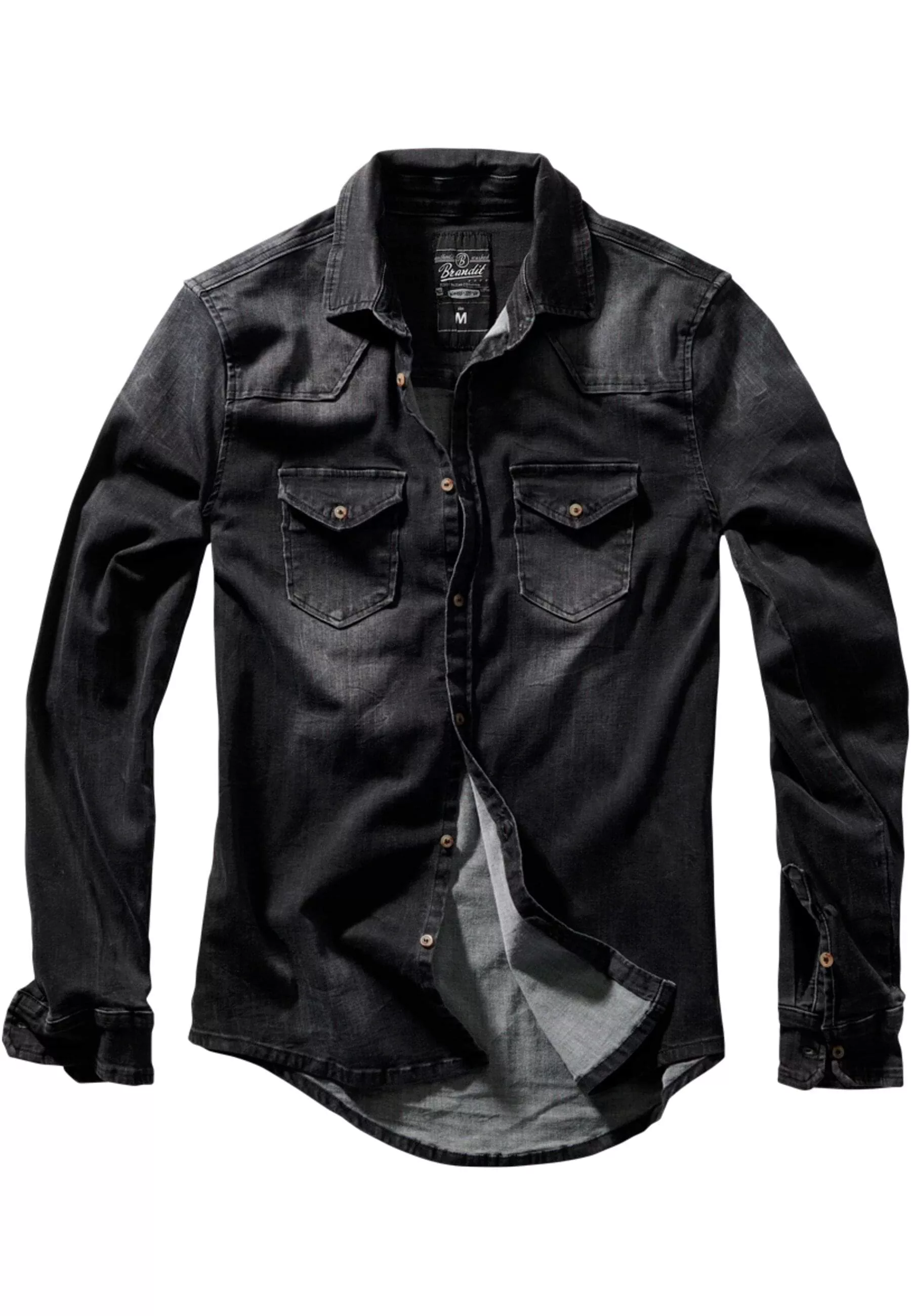 Brandit Langarmhemd "Brandit Herren Riley Denim Shirt", (1 tlg.) günstig online kaufen