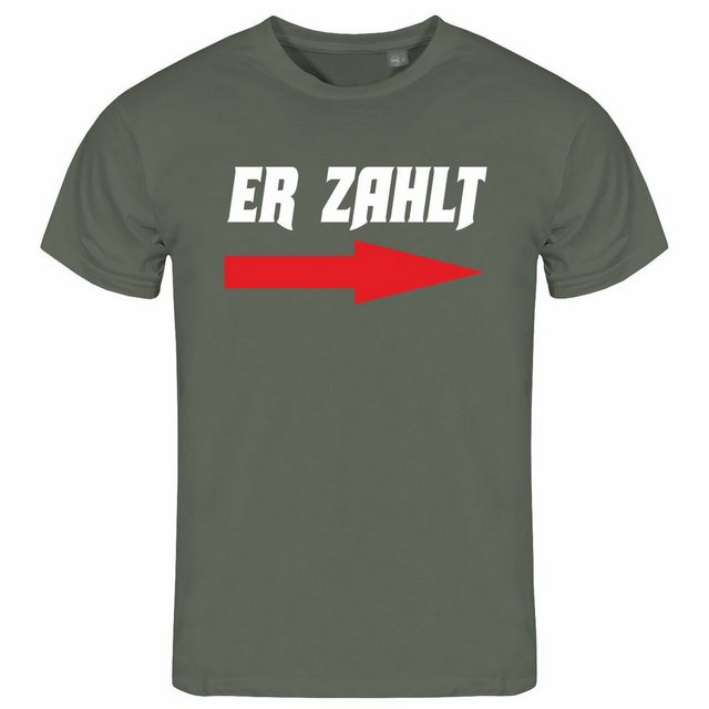 deinshirt Print-Shirt Herren T-Shirt Er zahlt Funshirt mit Motiv günstig online kaufen