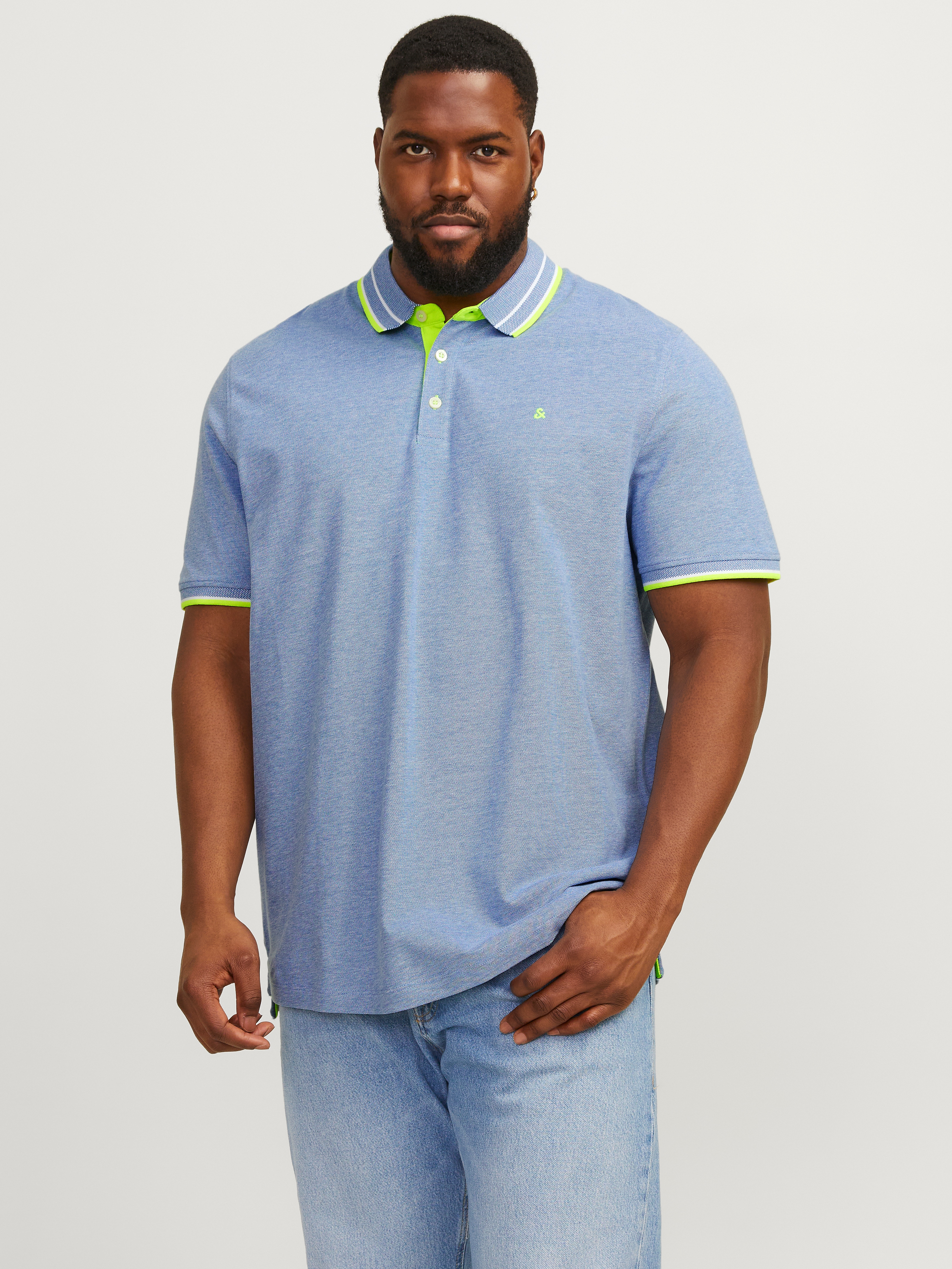 Jack & Jones PlusSize Poloshirt "JJEPAULOS POLO SS NOOS PLS", mit Logo Stic günstig online kaufen