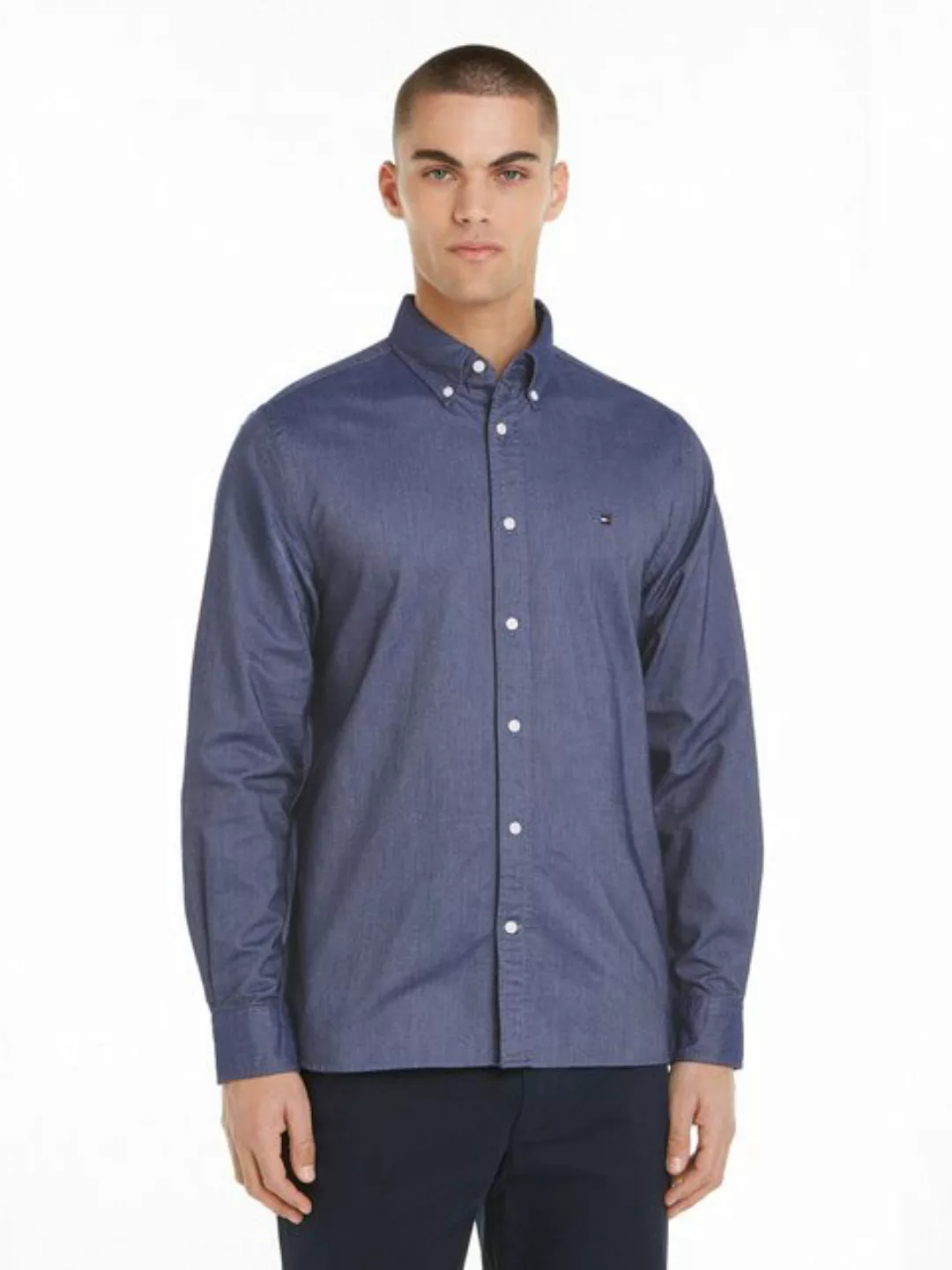 Tommy Hilfiger Langarmhemd SOLID HERITAGE OXFORD RF SHIRT günstig online kaufen