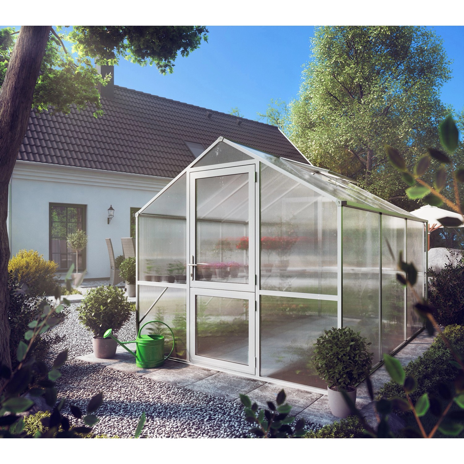 KGT Gewächshaus Alu blank 7,53 m² günstig online kaufen