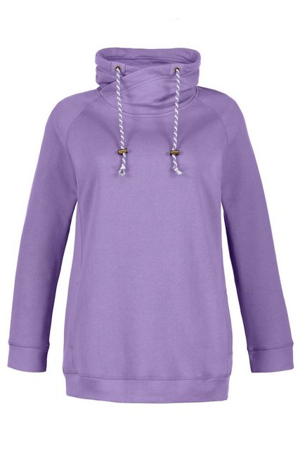 Ulla Popken Sweatshirt Sweatshirt weiter Stehkragen Taschen günstig online kaufen