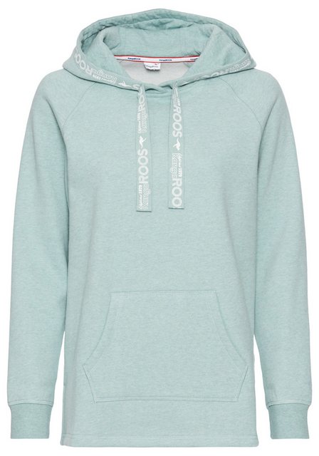 KangaROOS Longsweatshirt mit Logotape an der Kapuze und Schlitz am Saum günstig online kaufen