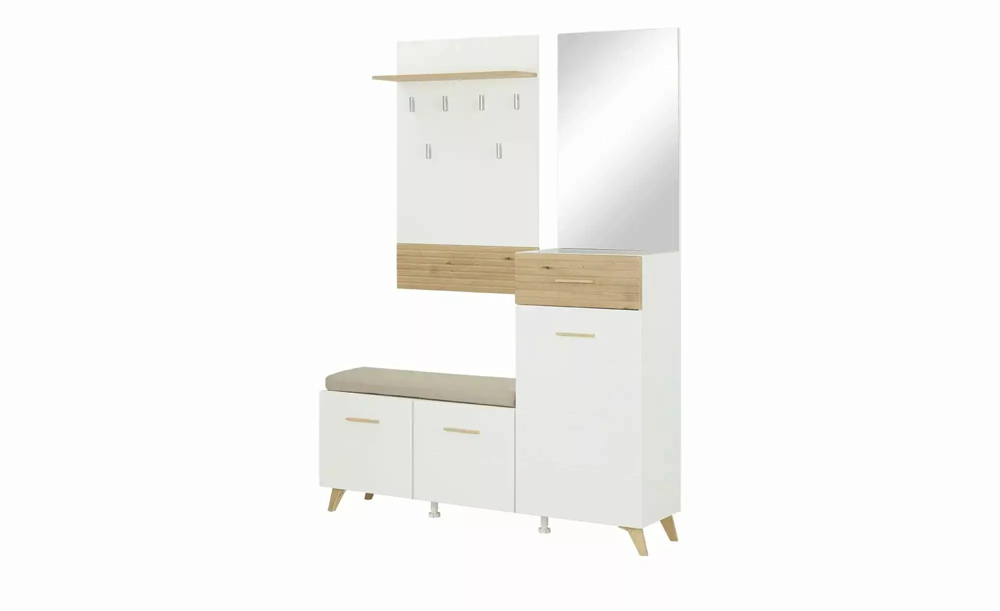 Kompaktgarderobe  Cadria ¦ weiß ¦ Maße (cm): B: 141 H: 189,5 T: 35.0 Garder günstig online kaufen