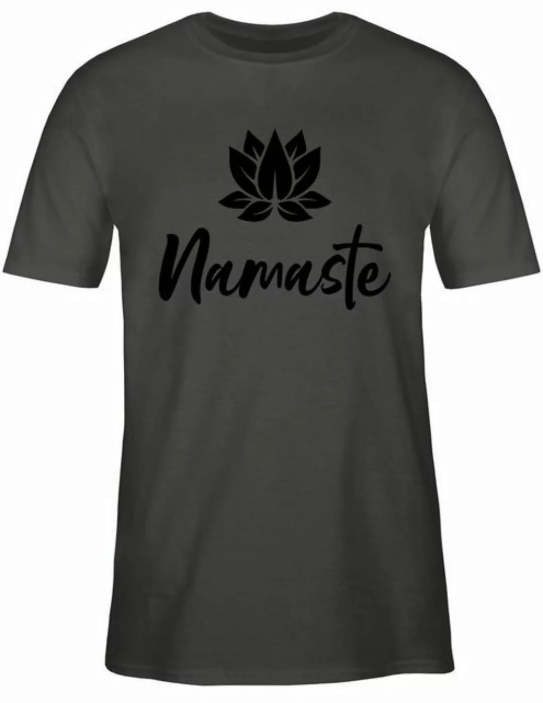 Shirtracer T-Shirt Namaste mit Lotusblüte schwarz Yoga und Wellness Geschen günstig online kaufen