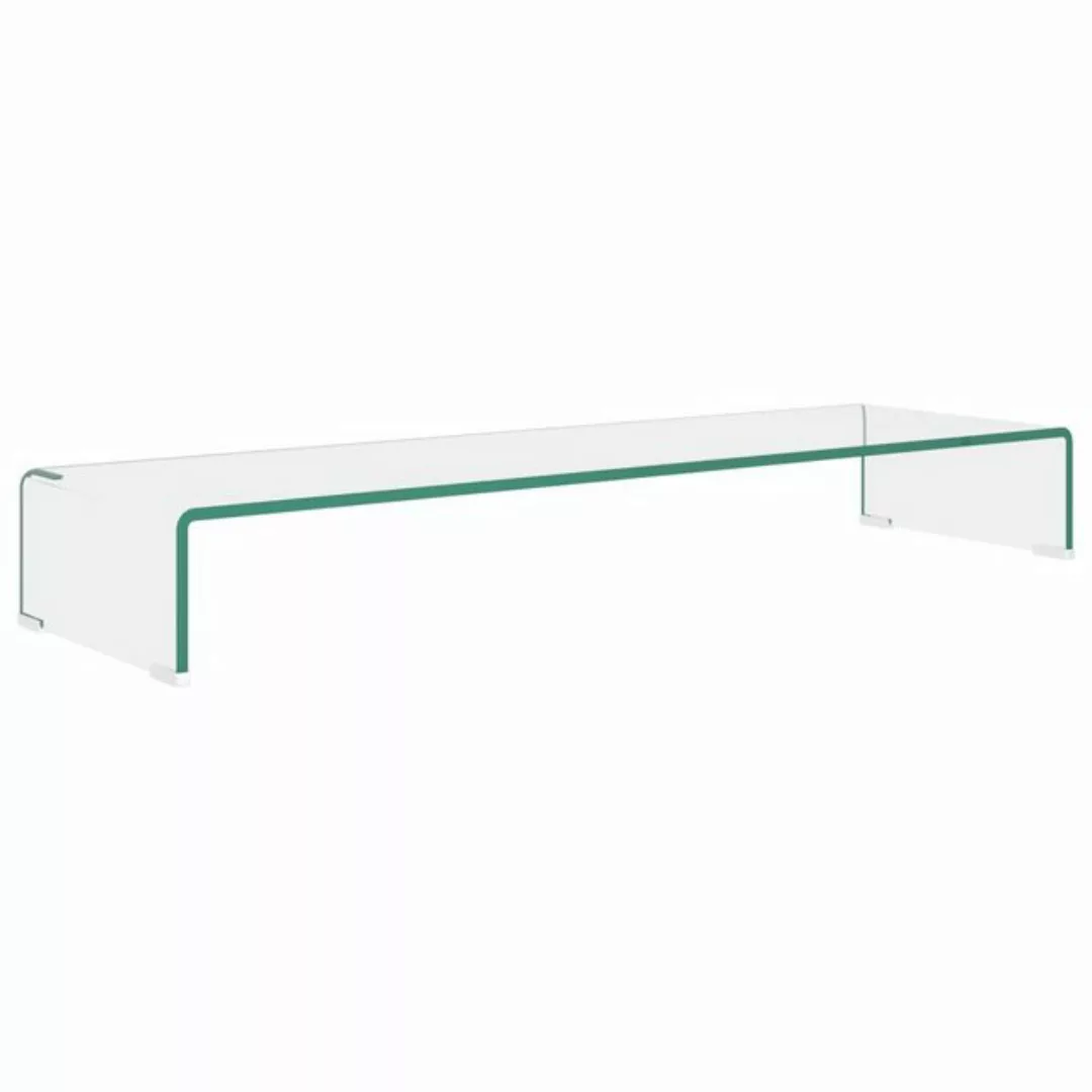 furnicato TV-Schrank TV-Tisch/Bildschirmerhöhung Glas Transparent 100x30x13 günstig online kaufen