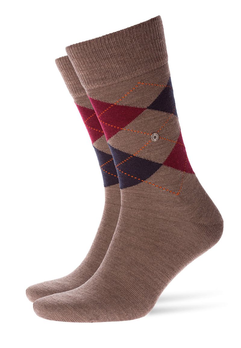 Burlington Socken Grau mit Argyle-Muster günstig online kaufen