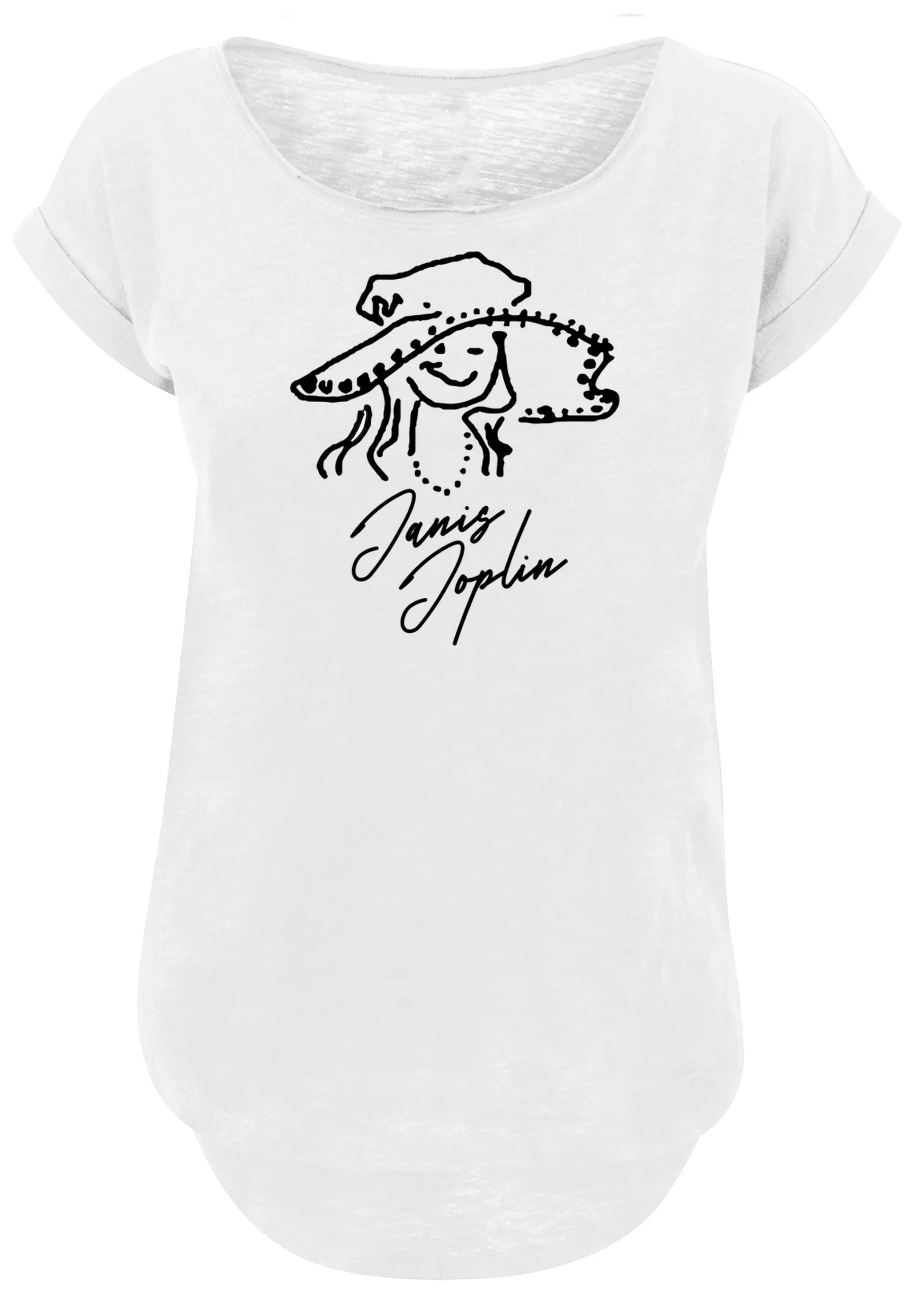 F4NT4STIC T-Shirt Janis Joplin Sketch Damen,Premium Merch,Lang,Longshirt,Ba günstig online kaufen