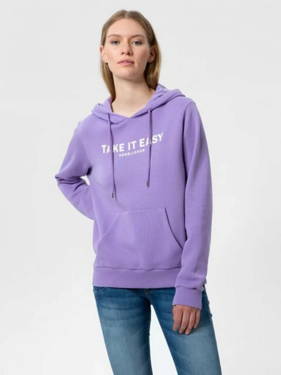 Herrlicher Kapuzensweatshirt Chiana Hoody Logo Druck „Take it easy, Herrlic günstig online kaufen