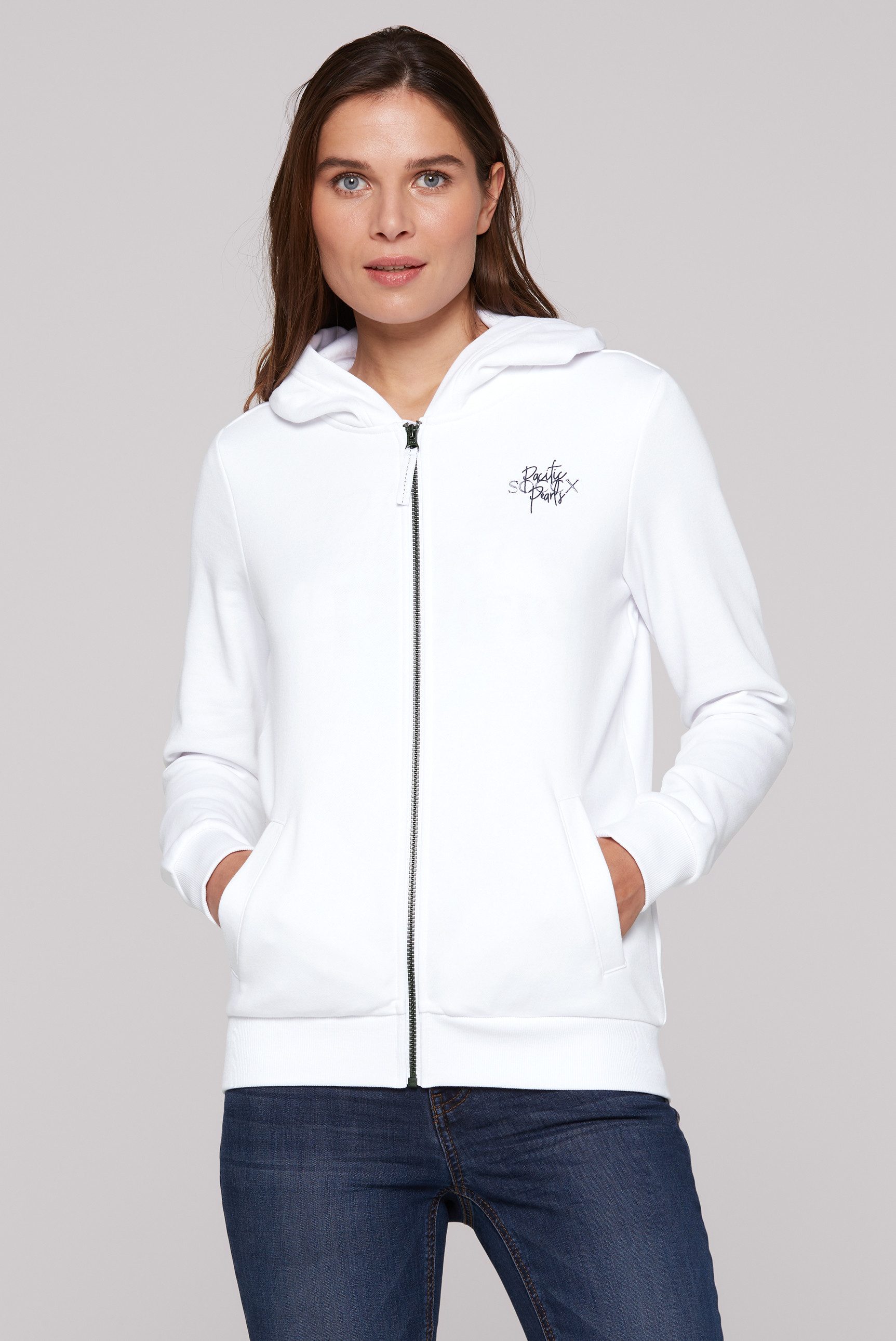 SOCCX Kapuzensweatjacke mit Rücken-Print günstig online kaufen