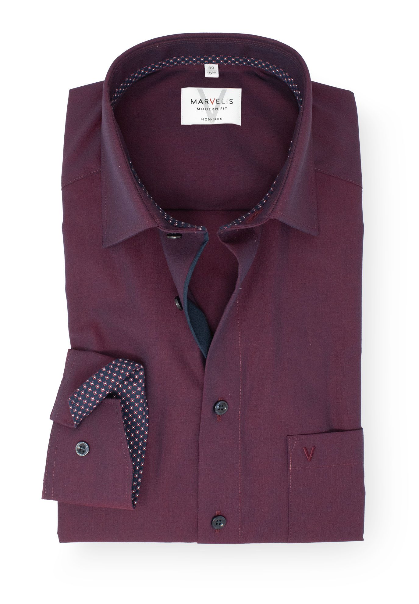 MARVELIS Businesshemd Modern Fit normale, leicht günstig online kaufen