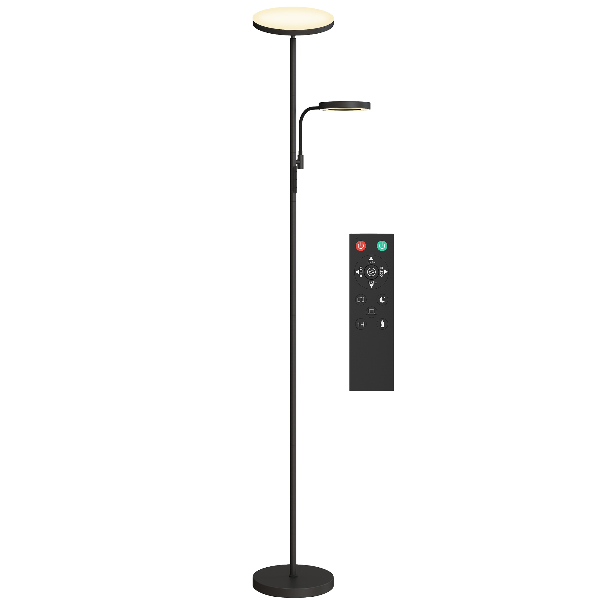 HOMCOM Stehlampe LED 42W dimmbar 2700K-6500K Stehlampen für das Wohnzimmer günstig online kaufen