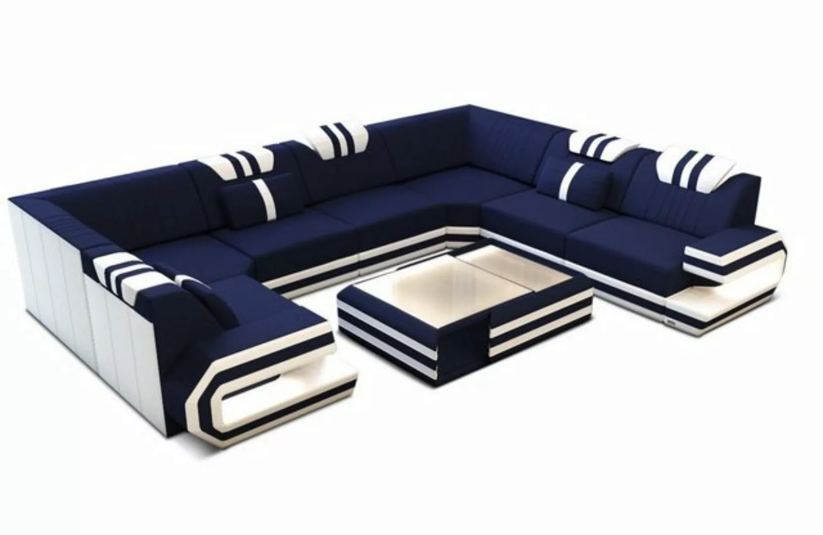 Sofa Dreams Wohnlandschaft Polster Stoff Design Sofa Ragusa U Form M Mikrof günstig online kaufen