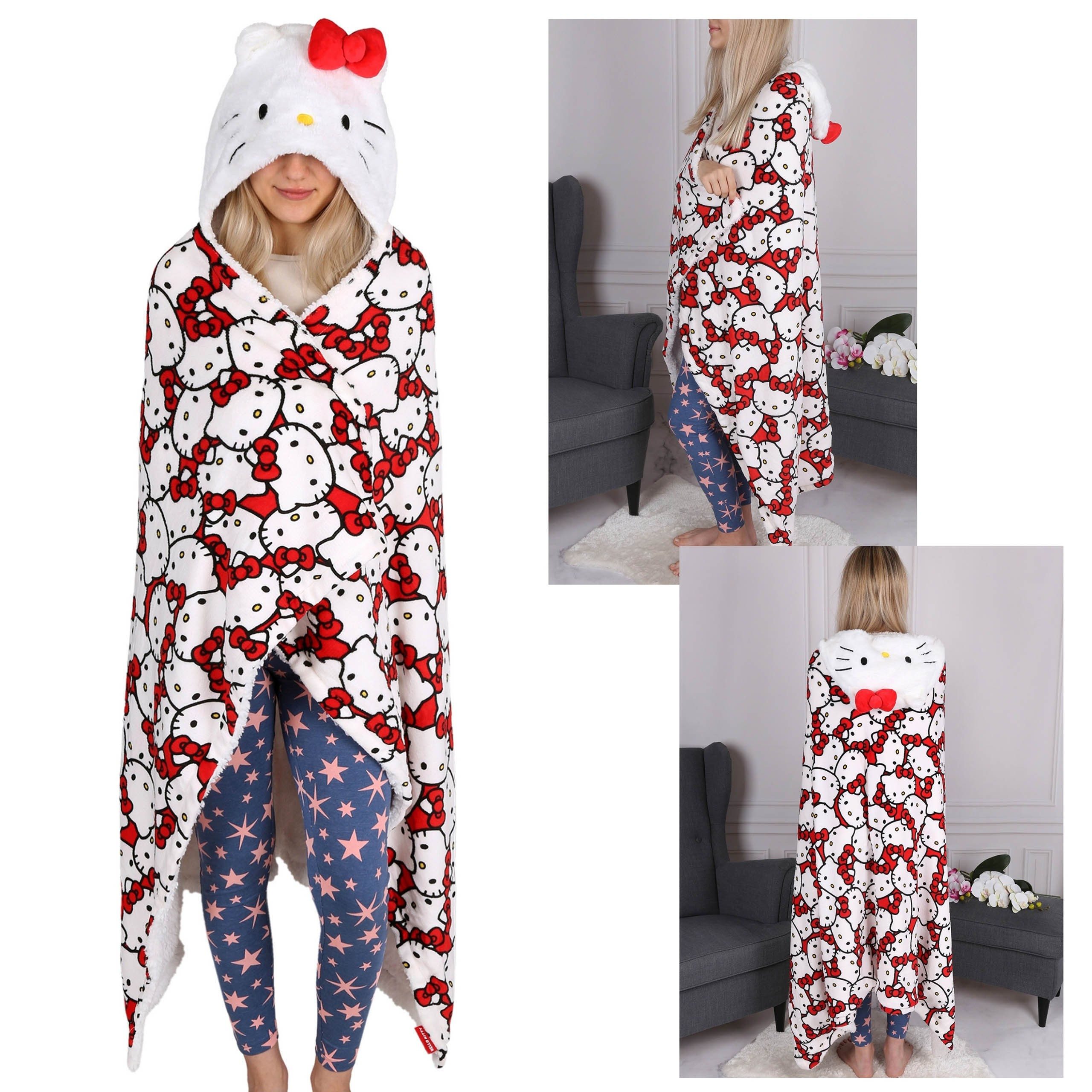 Wohndecke Hello Kitty Weiße Kapuzendecke, warm, günstig online kaufen