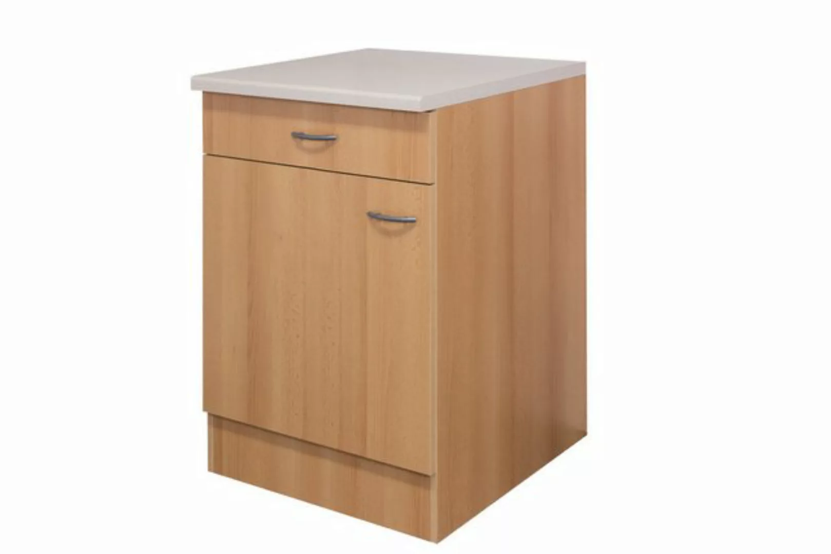 Flex-Well Unterschrank Küchenunterschrank - 60 cm breit - Buche – Namu günstig online kaufen