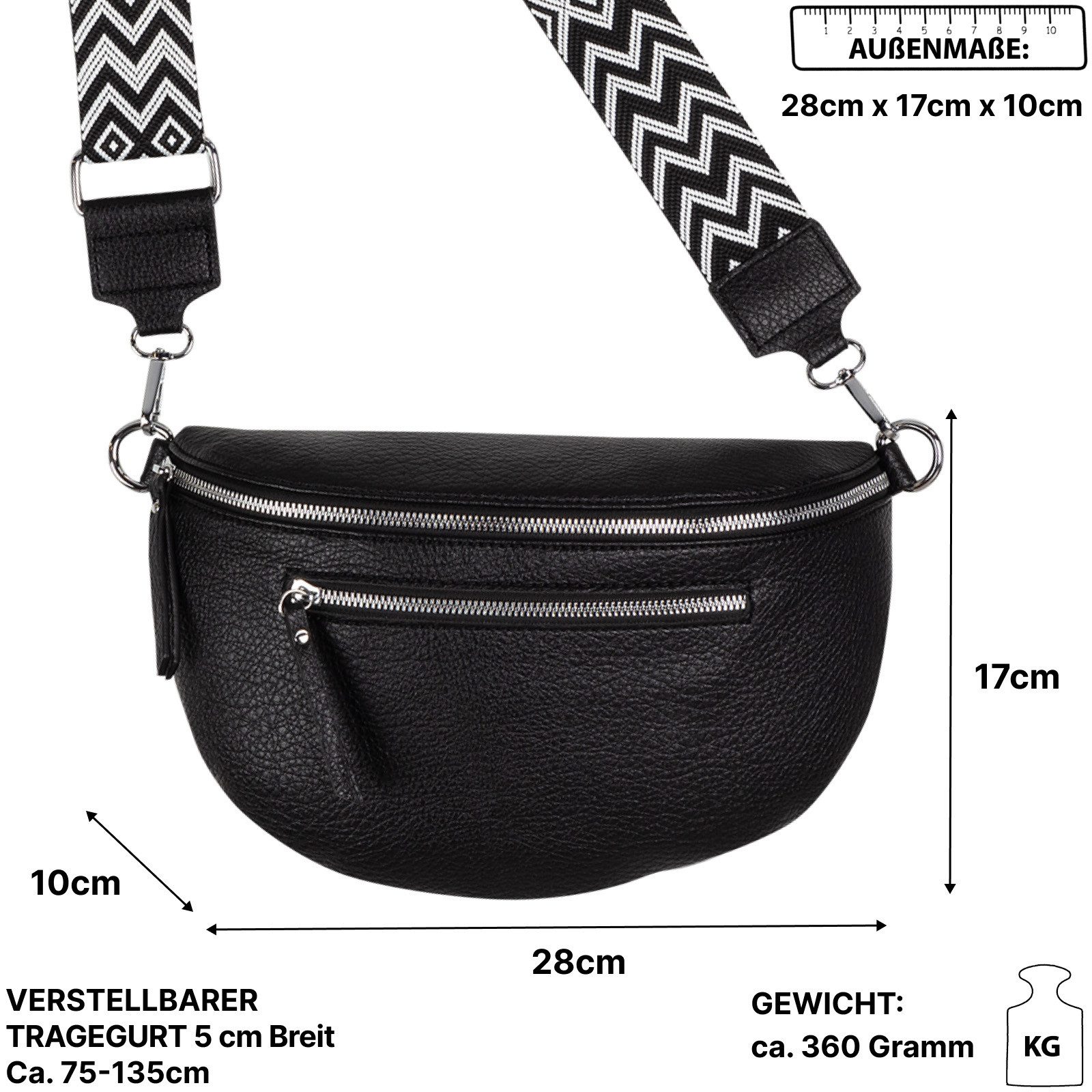 EAAKIE Gürteltasche Bauchtasche Umhängetasche Crossbody-Bag Kunstleder günstig online kaufen