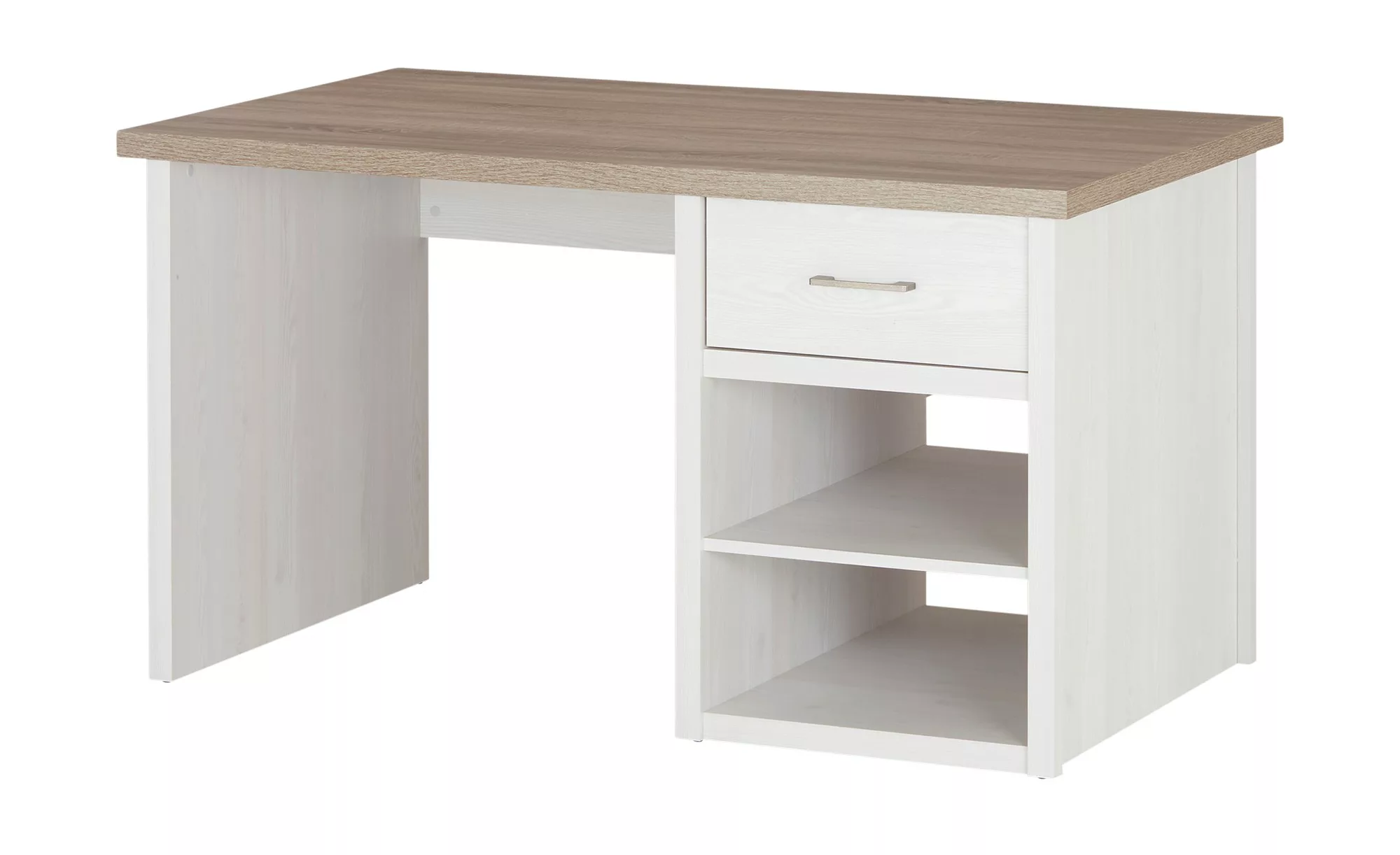 Schreibtisch  Luca - weiß - 141 cm - 77 cm - 81 cm - Sconto günstig online kaufen