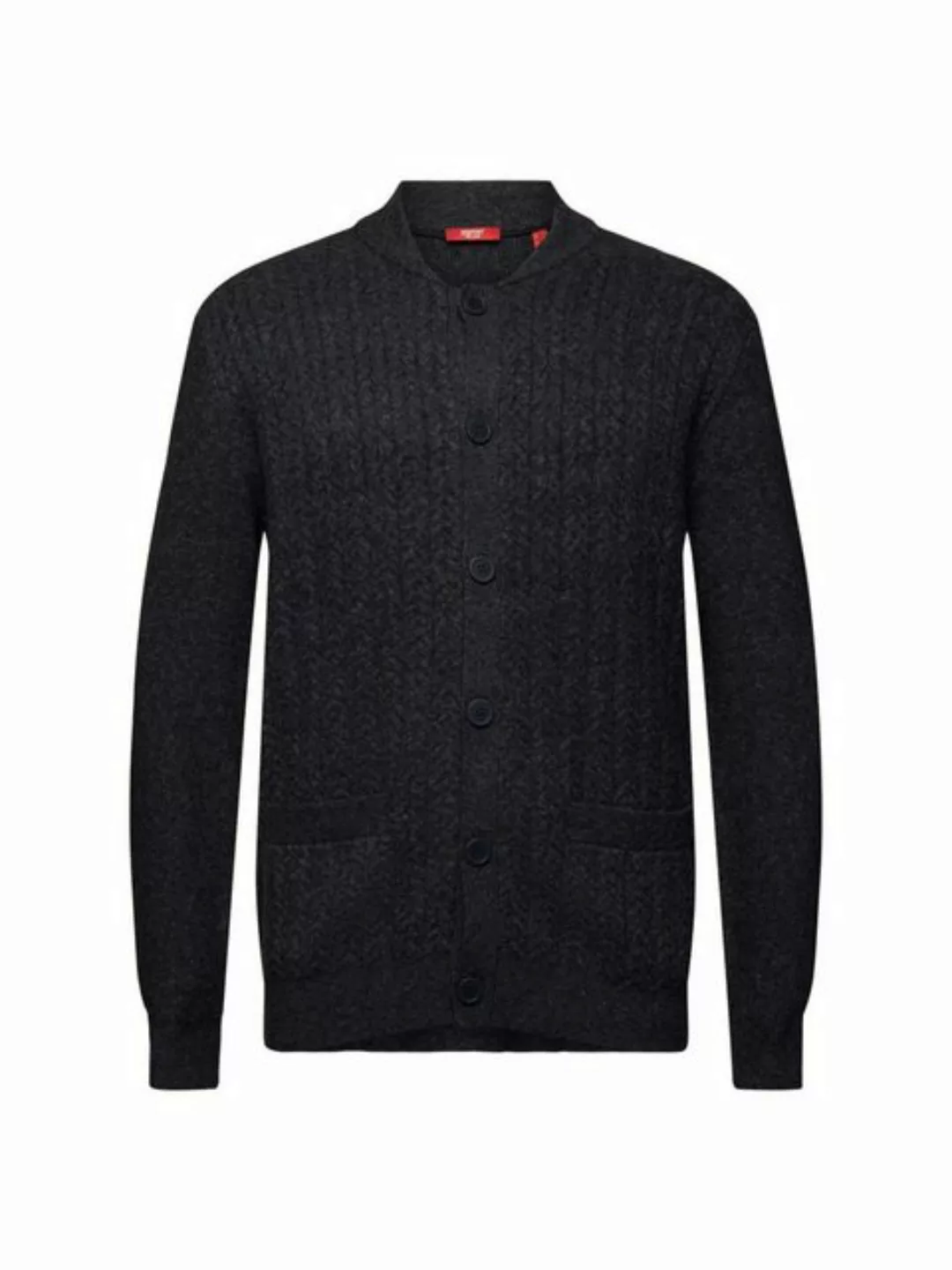 Esprit Strickjacke Zopfstrick-Cardigan im Bomberjackenstil (1-tlg) günstig online kaufen