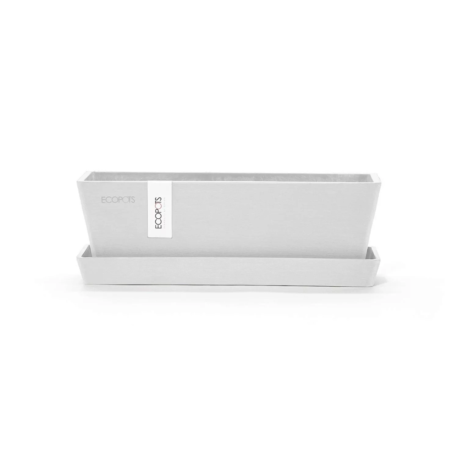 Ecopots Pflanztopf Bruges Mini Weiß 25 cm x 9 cm x 8,4 cm günstig online kaufen
