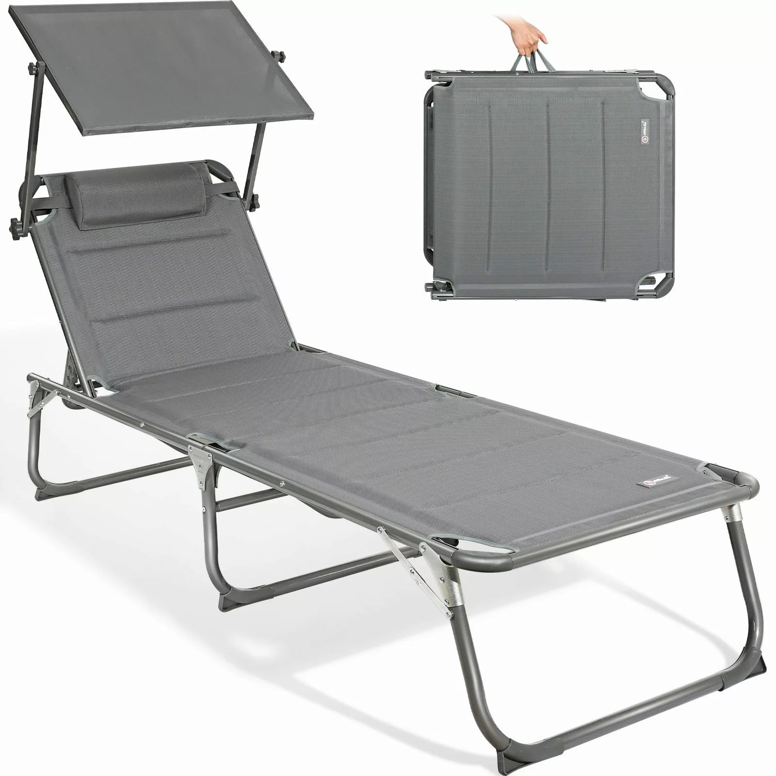 HOMECALL Gartenliege Sonnenliege AluLiege Liegestuhl Strandliege günstig online kaufen