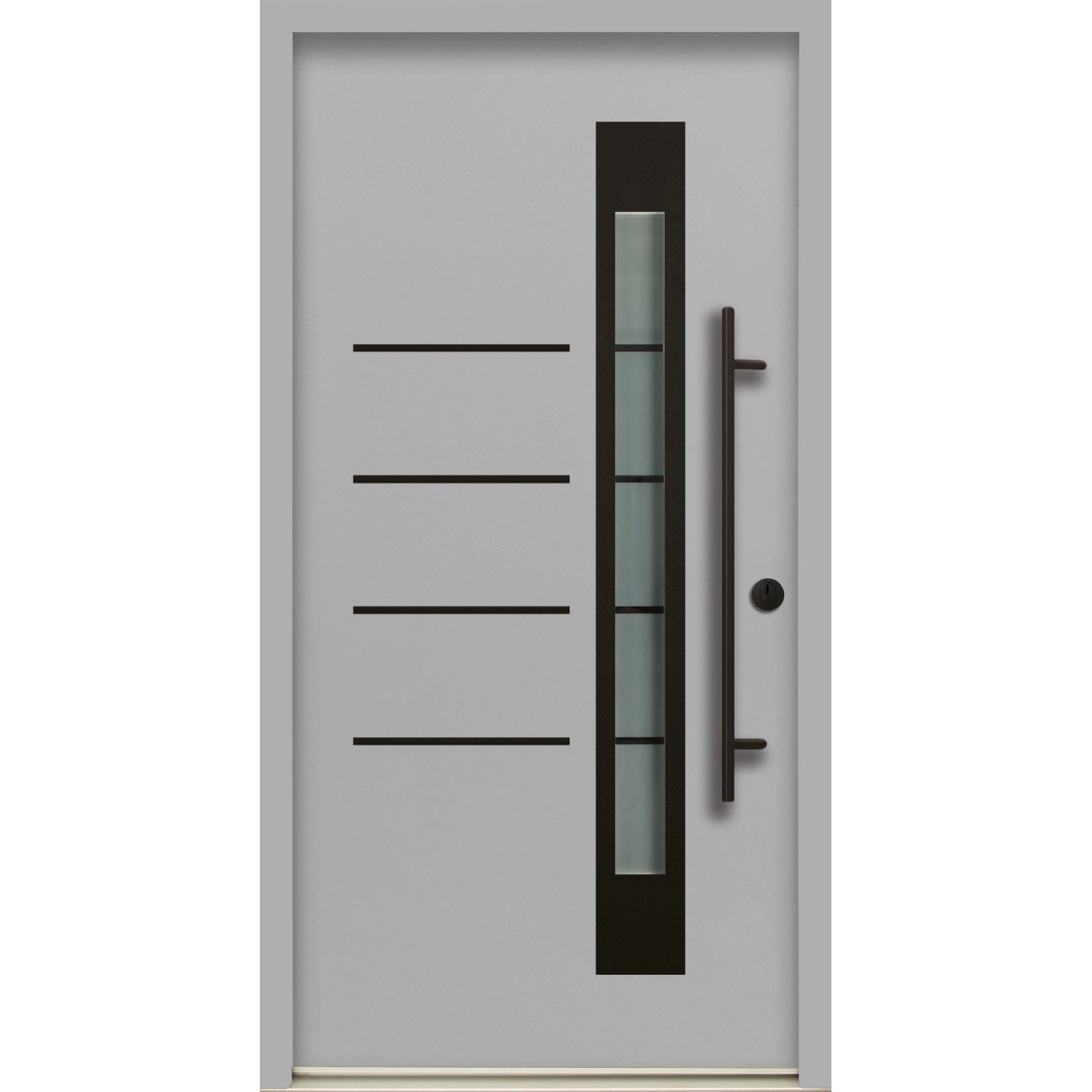Splendoor Thermospace Sicherheits-Haustür Berlin Prime RC2 Grau 100x210 cm günstig online kaufen