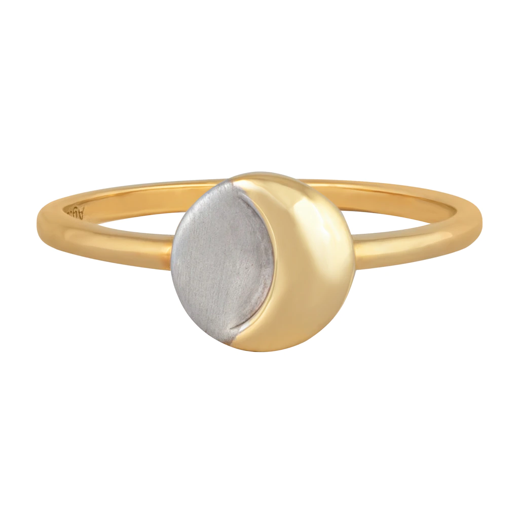 CAÏ Fingerring "925/- Sterling Silber bicolor Mond Luna" günstig online kaufen