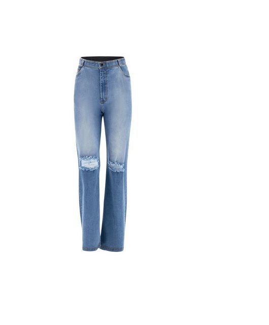 Freddy 5-Pocket-Jeans Freddy Damen Fit Jeans - High Waist Wide Leg - Distre günstig online kaufen