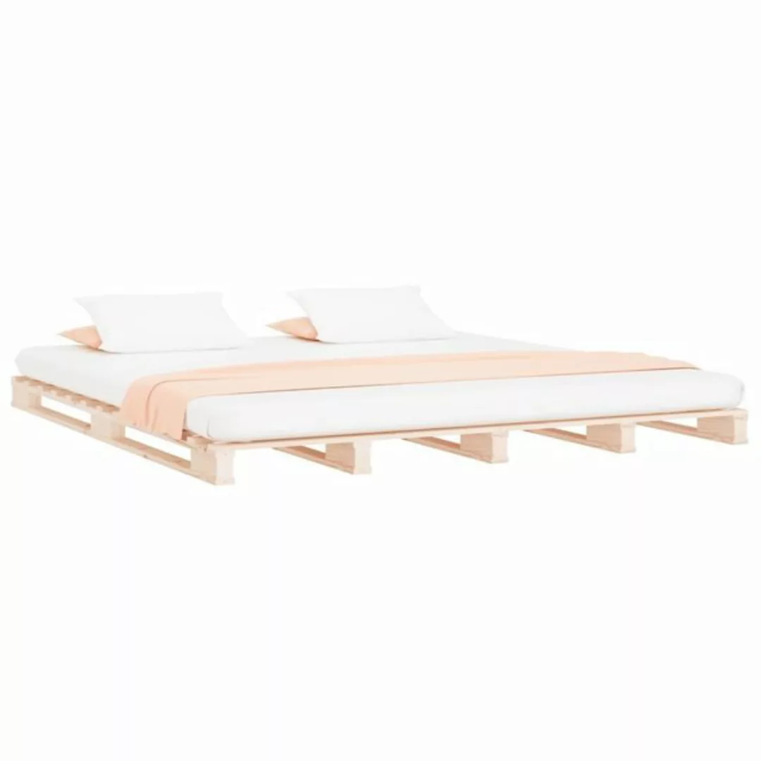 furnicato Bett Palettenbett 140x200 cm Massivholz Kiefer (1-tlg) günstig online kaufen