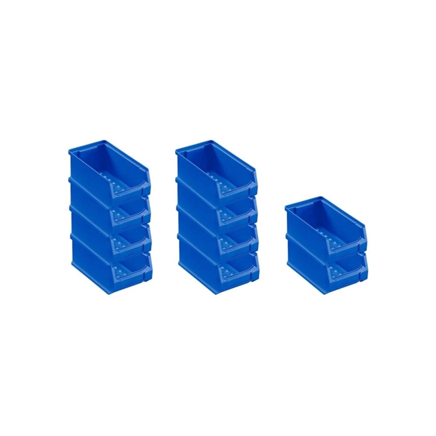 PROREGAL SparSet 10x Blaue Sichtlagerbox 2,0 HxBxT 7,5 x 10 x 17,5 cm 0,8 L günstig online kaufen