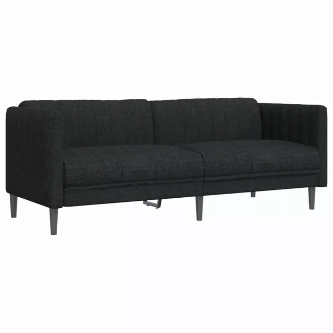 vidaXL Sofa Sofa 3-Sitzer Schwarz Stoff günstig online kaufen