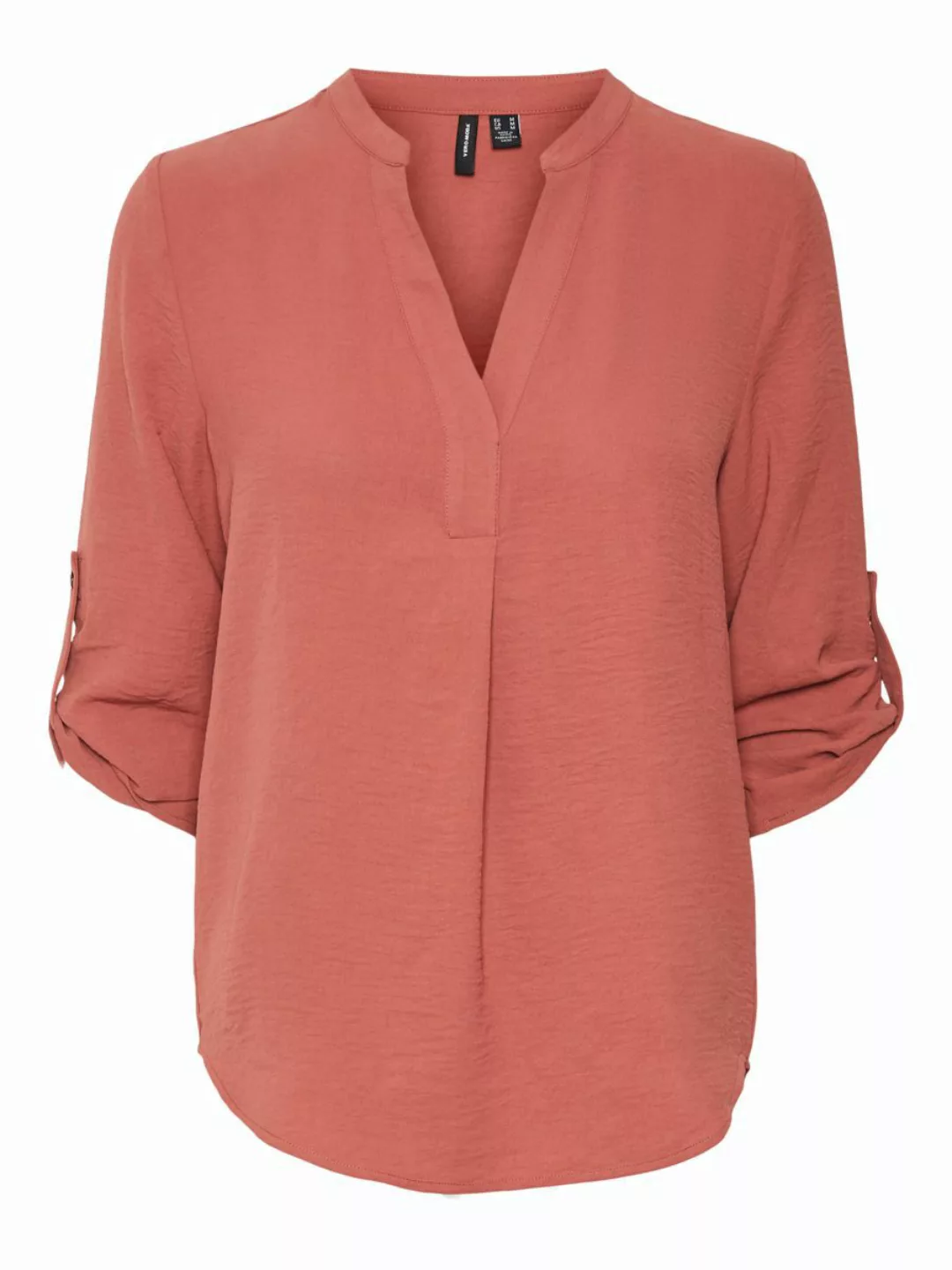 VERO MODA Fold-up Bluse Mit 3/4 Ärmeln Damen Rot günstig online kaufen