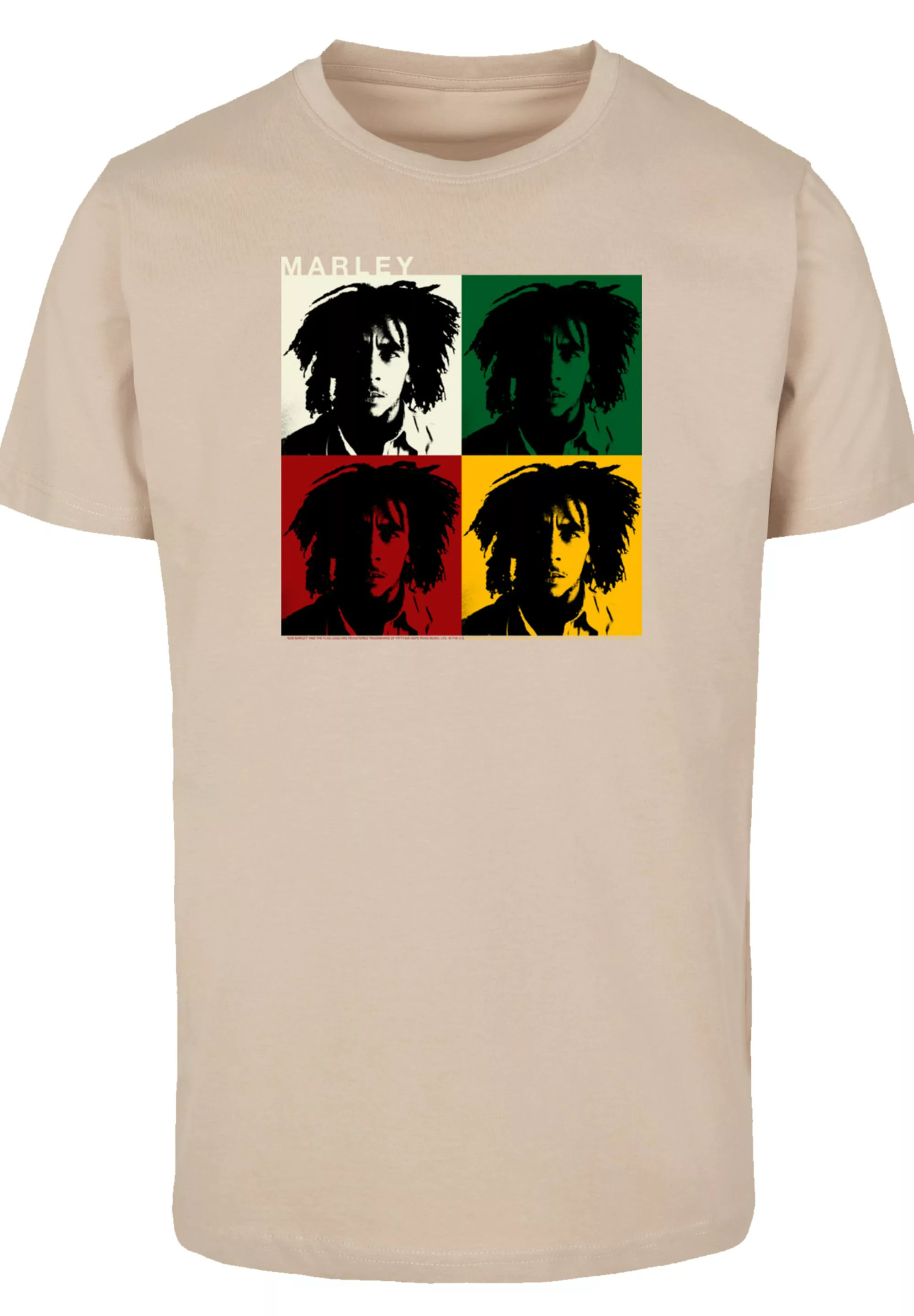 F4NT4STIC T-Shirt "Bob Marley Colour Blocks Two Sleeves Reggae Music", Prem günstig online kaufen