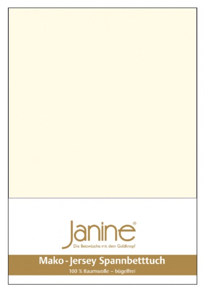 Janine Janine Spannbetttuch Mako-Feinjersey 5007 natur (07) Größe:  150x200 günstig online kaufen