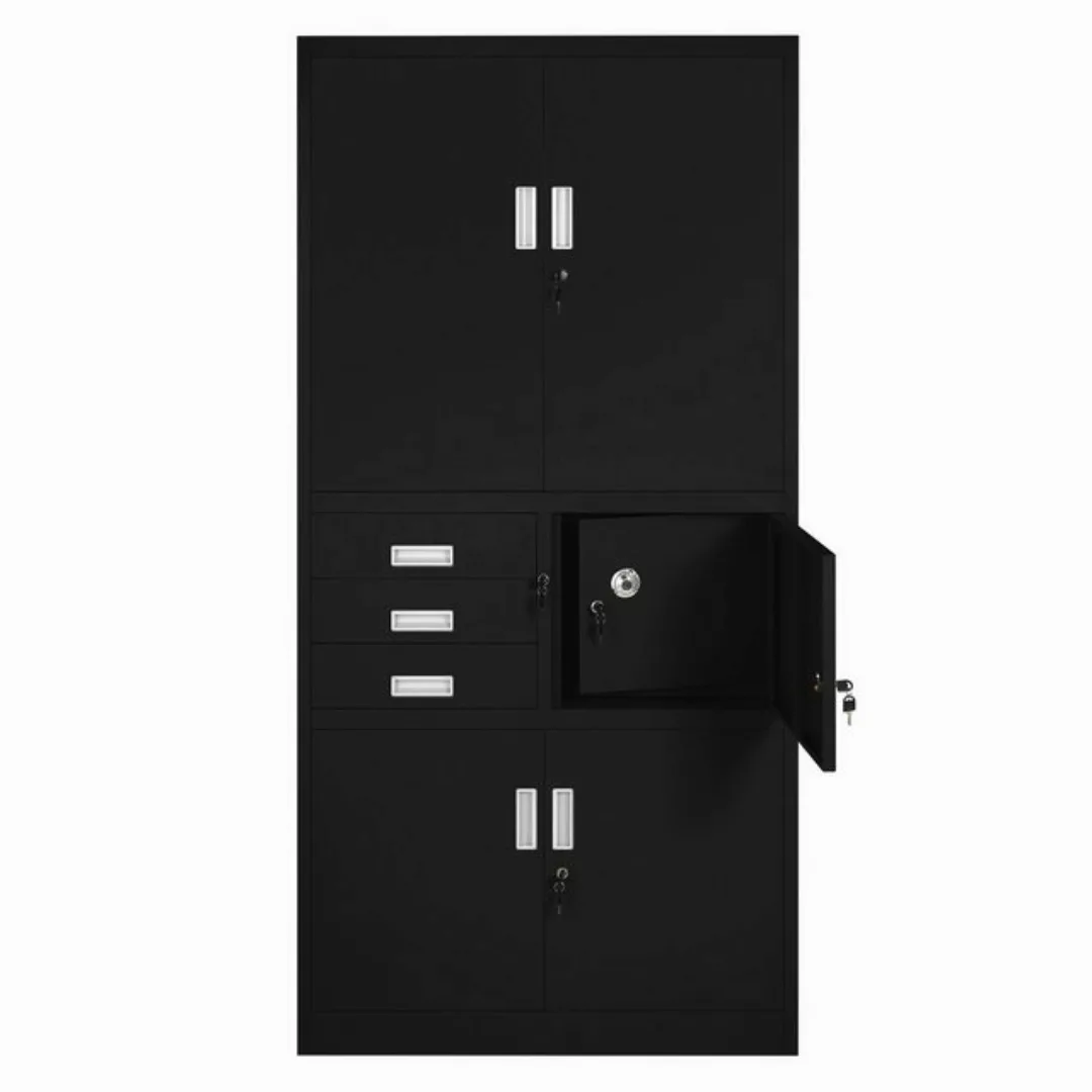 Jan Nowak Aktenschrank Aktenschrank Stahlschrank schwarz 185x90x40 günstig online kaufen