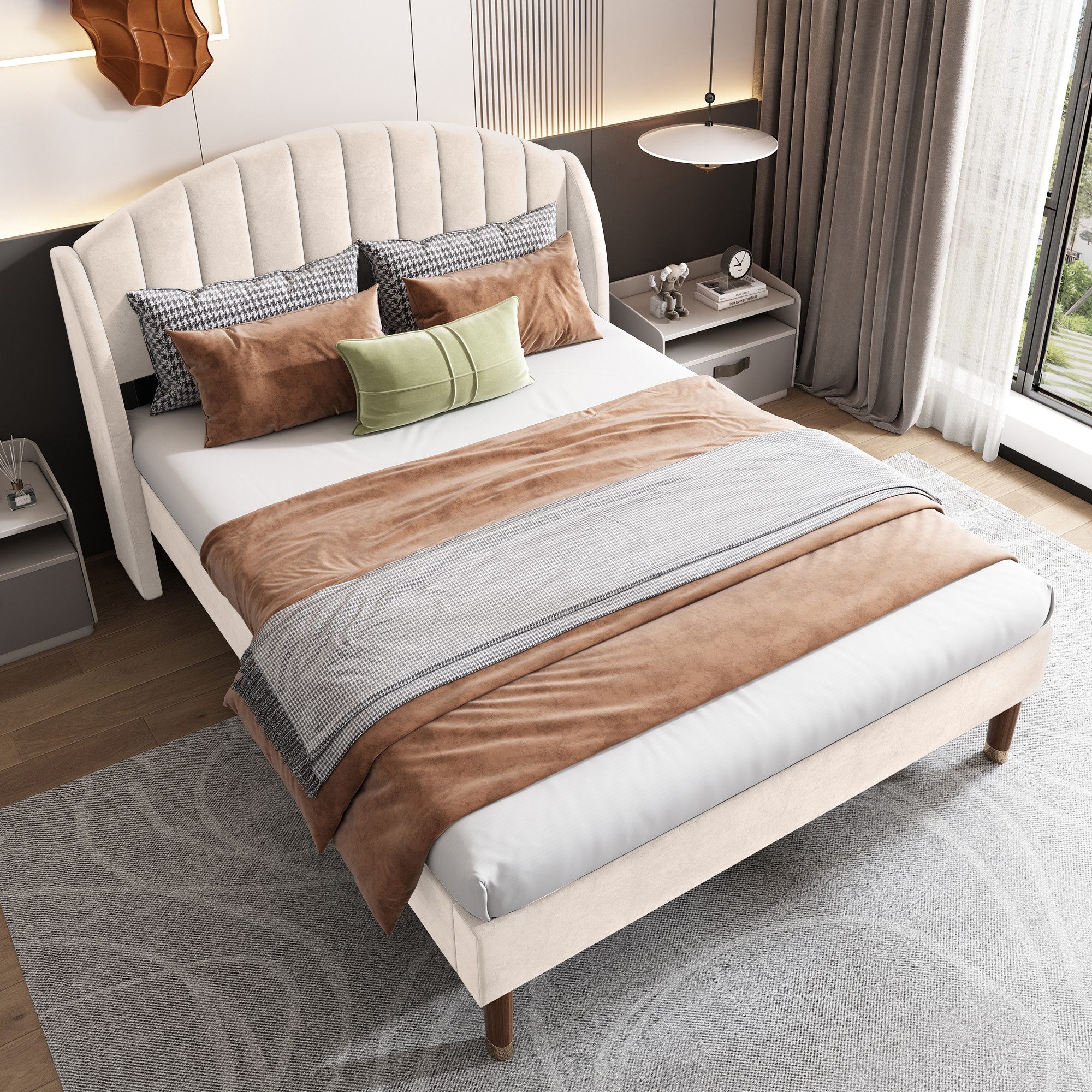 STILVORA Polsterbett 160×200 Bettgestell Jugendbett mit günstig online kaufen
