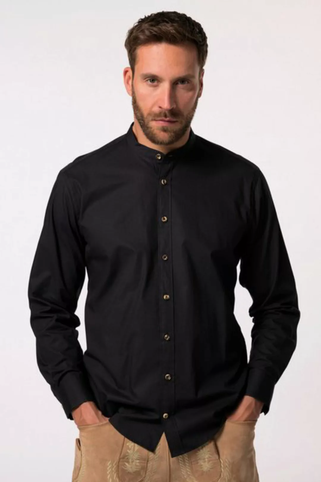 JP1880 Businesshemd JP 1880 Trachtenhemd Langarm Stehkragen Modern Fit günstig online kaufen