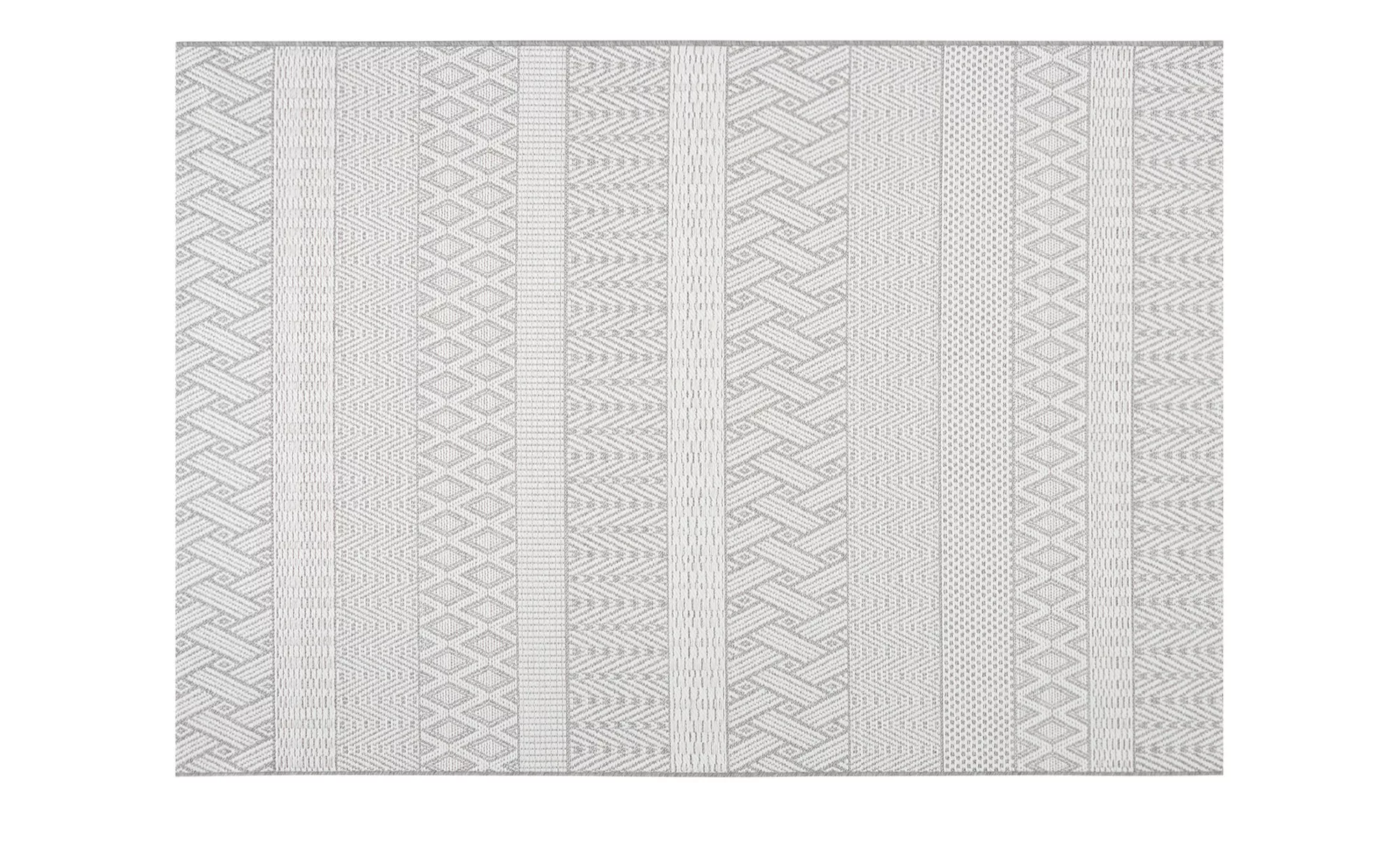 HOME STORY Outdoor Teppich - grau - Synthethische Fasern - 140 cm - Sconto günstig online kaufen