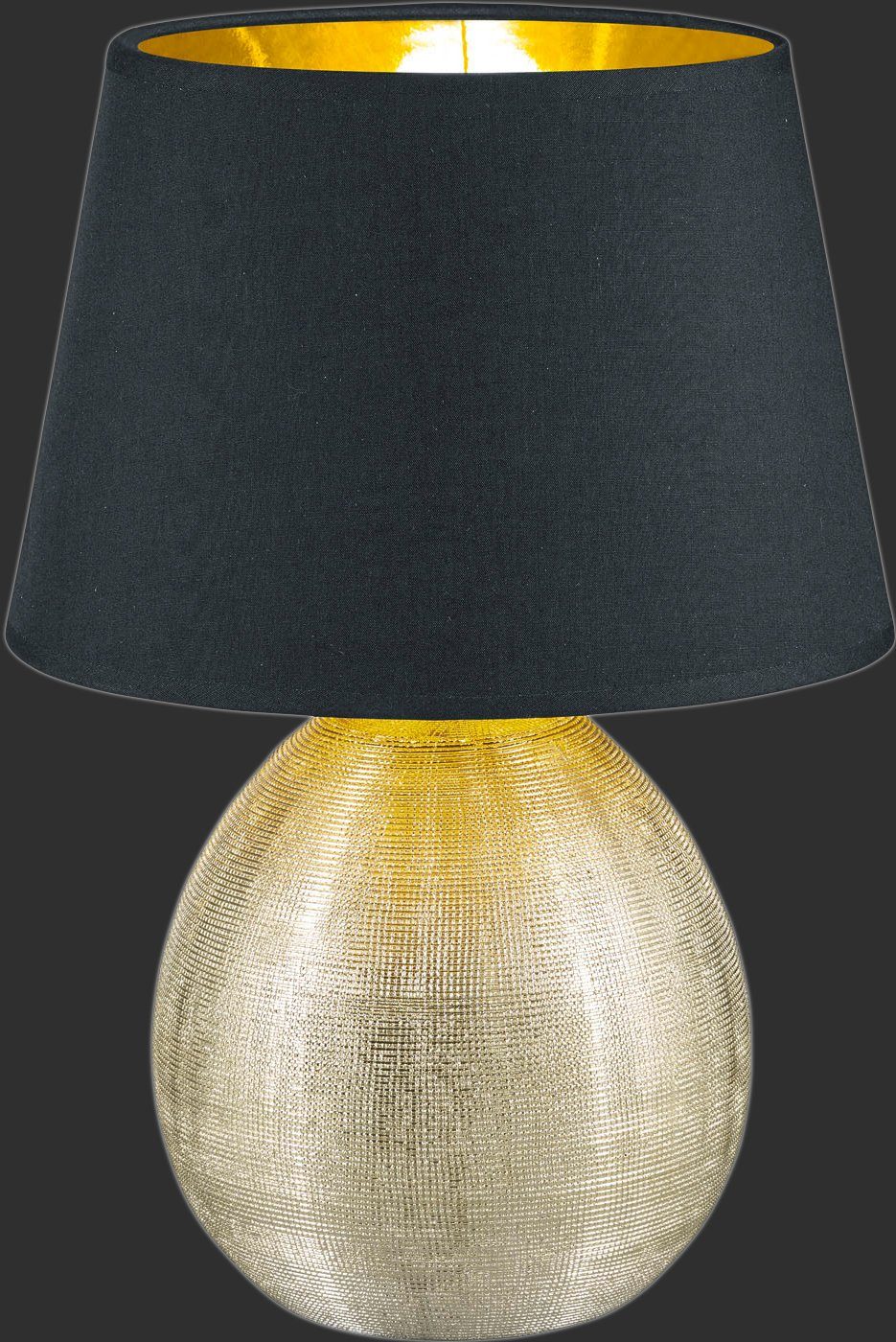 Keramik-Tischleuchte  1-flammig  goldfarbig   ¦ gold ¦ Maße (cm): H: 35  Ø: günstig online kaufen
