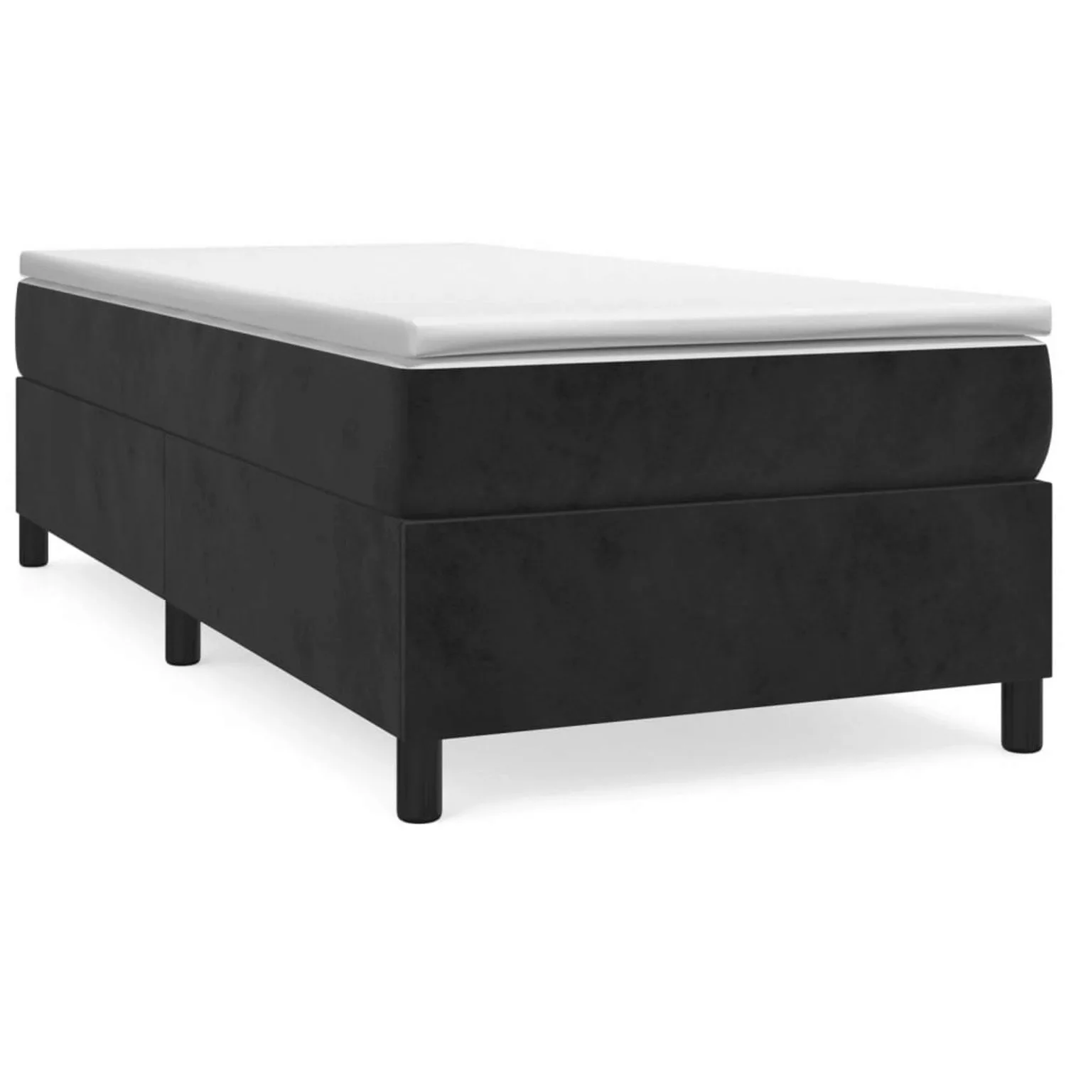 vidaXL Boxspringbett Schwarz 100x200 cm Samt1389524 günstig online kaufen