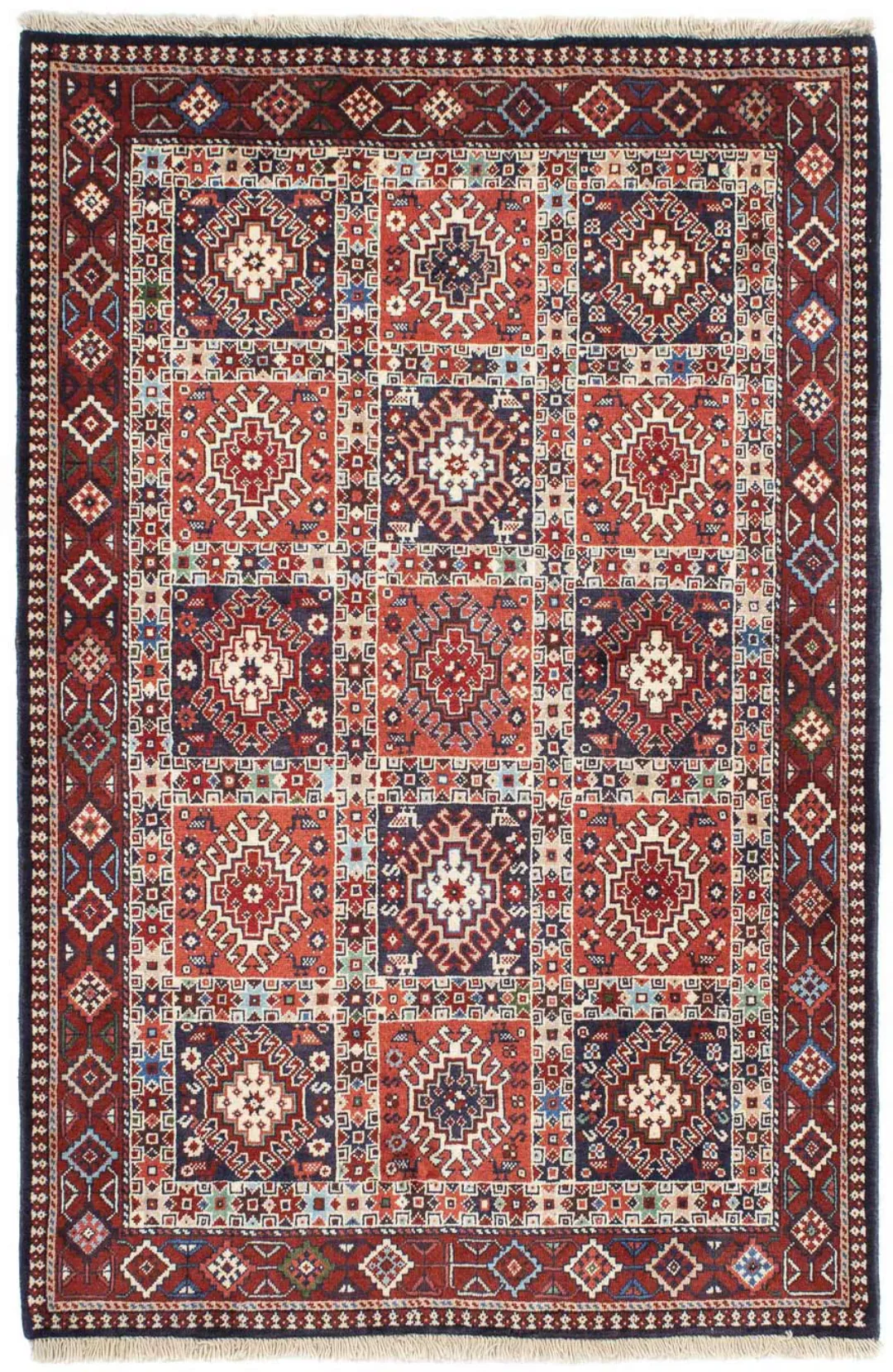 morgenland Wollteppich »Yalameh Medaillon Blu scuro 151 x 101 cm«, rechteck günstig online kaufen